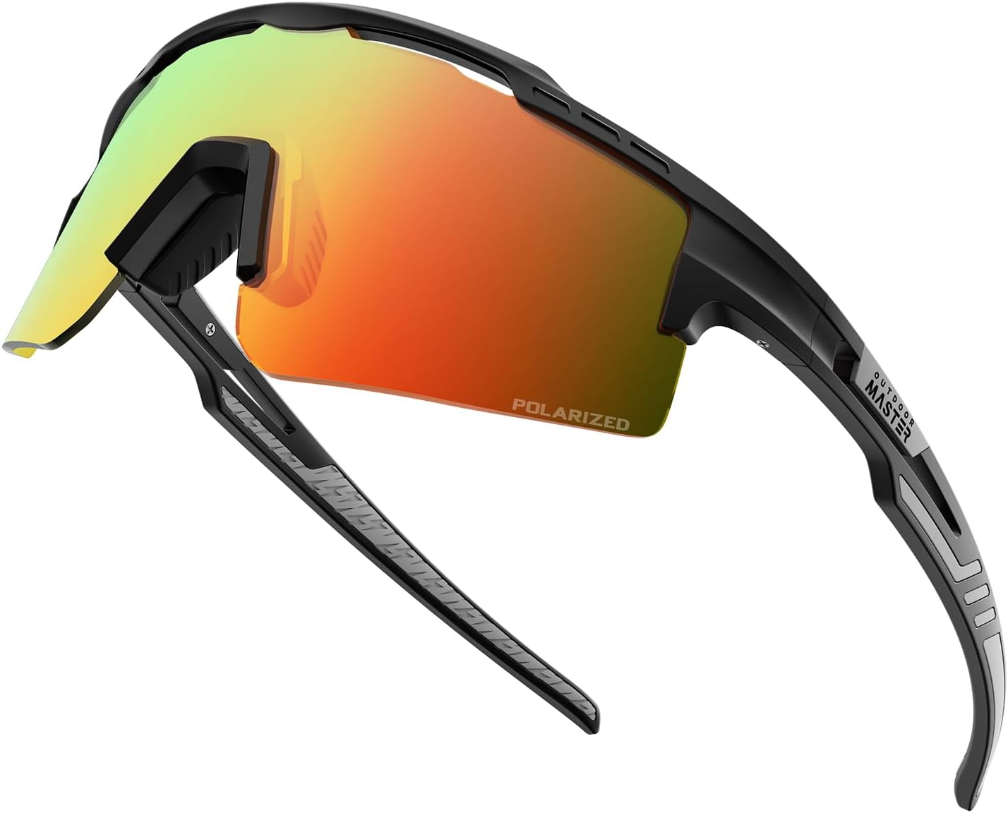 Outdoormaster Hawk II Polarized Sports Sunglasses for Men Women, TAC UV400 Protection TR90 Frame Cycling Sunglasses, Baseball Running Fishing Golf