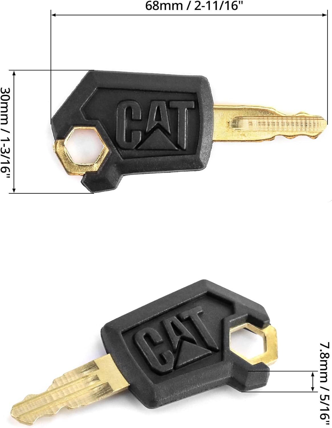 QWORK 5P8500 Cat Keys, 20 Pack Ignition Keys for Caterpillar Heavy Equipment