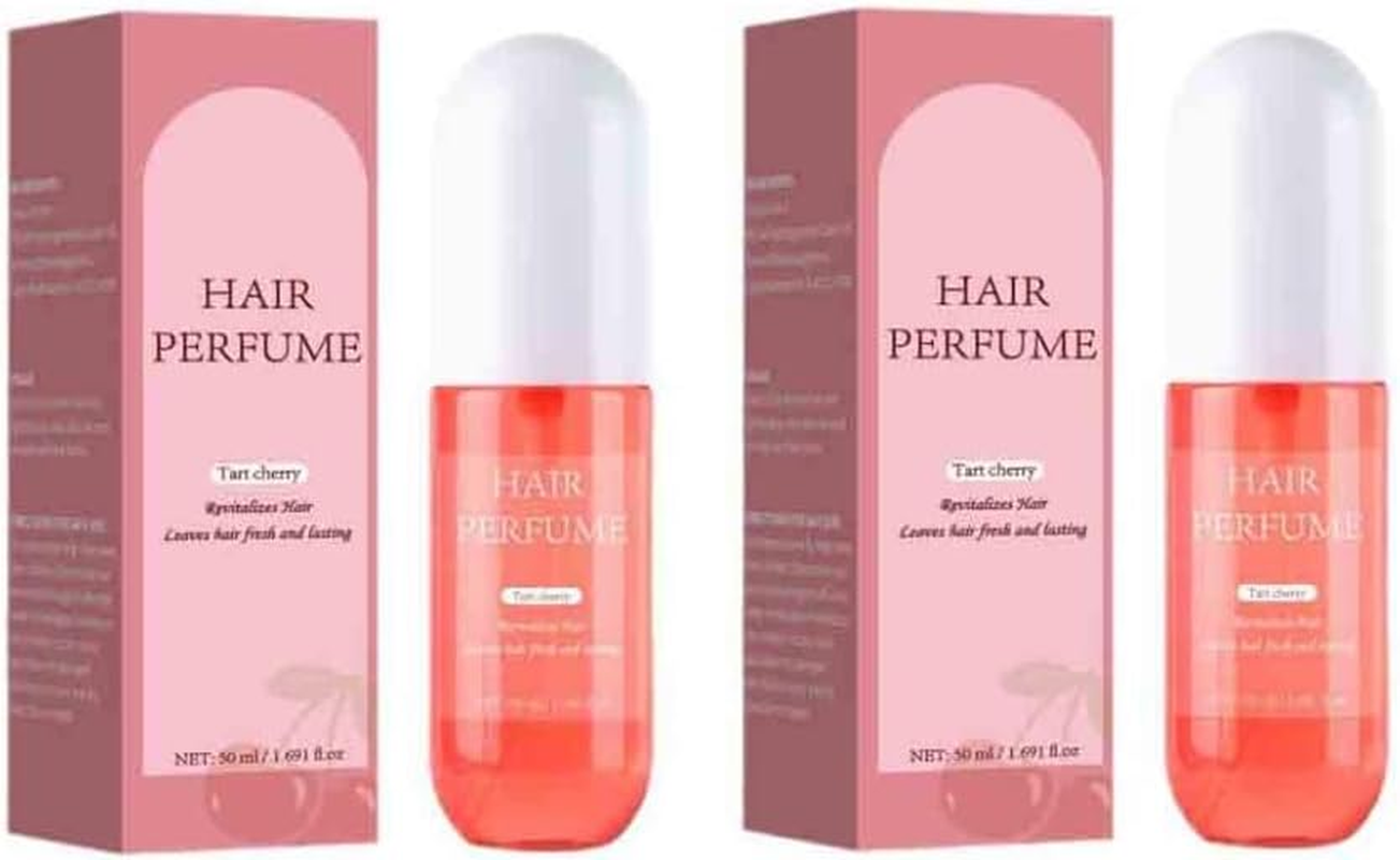 2PCS Tart Cherry Hair Perfume for Women Eau De Parfum Freshen Hair Body & Pillows Body Mist Long-Lasting Fragrance Body Spray image number 1