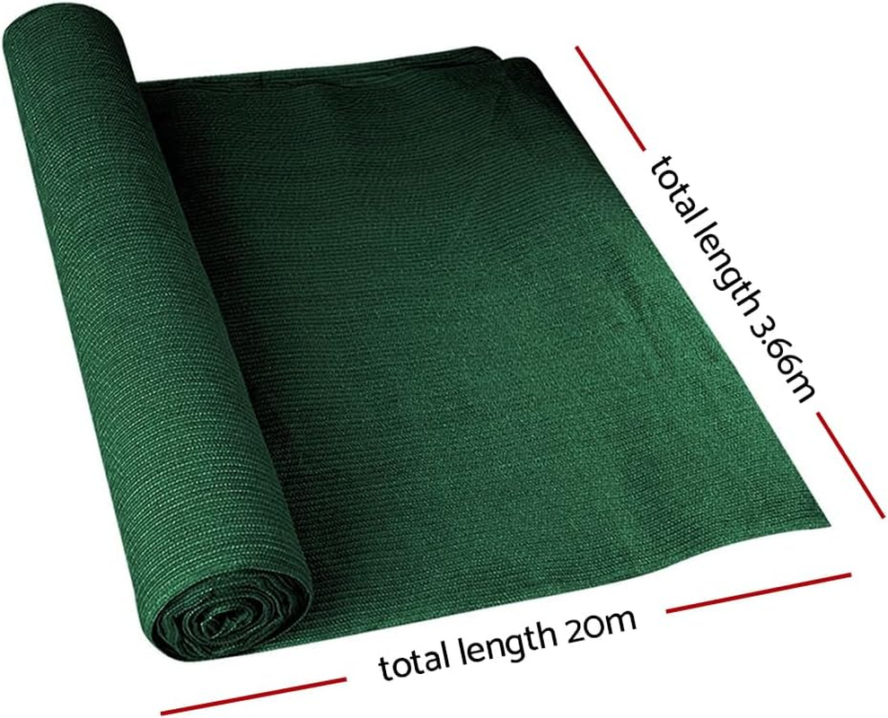 Instahut 50% Shade Cloth 3.66X30M Shadecloth Sail Heavy Duty Green