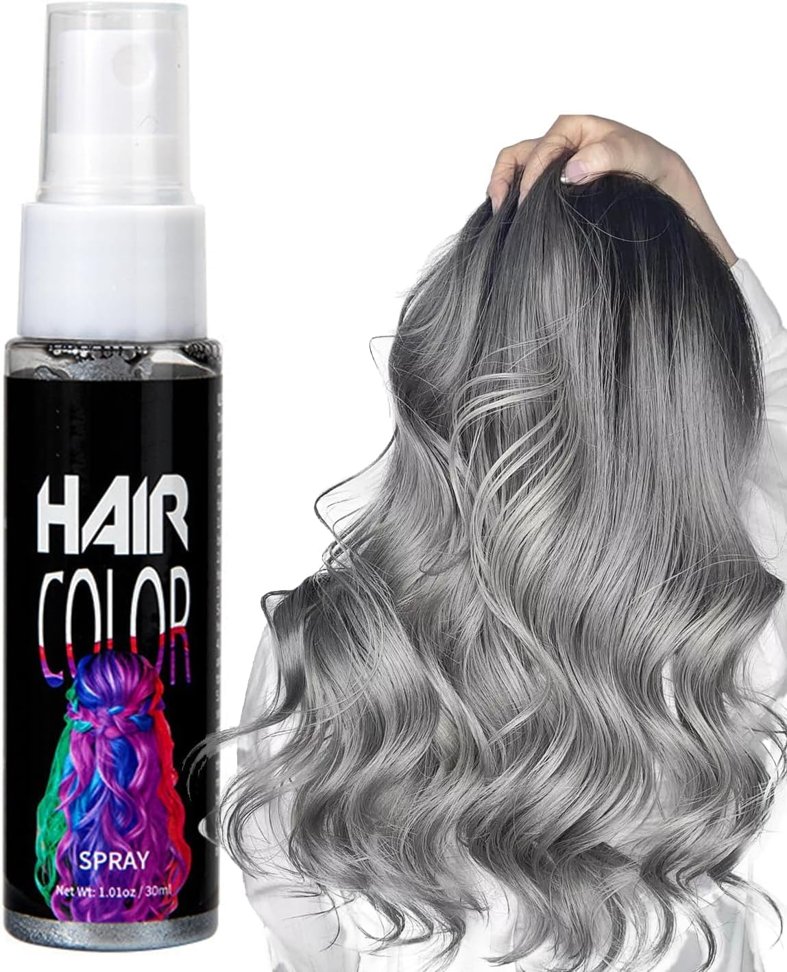 Temporary Hair Colour - Hair Dye Spray - Washable One Time Temporary Hair Dye - Coloured Hair Spray Fast Dyeing - Suitable for Party Cosplay Christmas Hollowen (Pink)