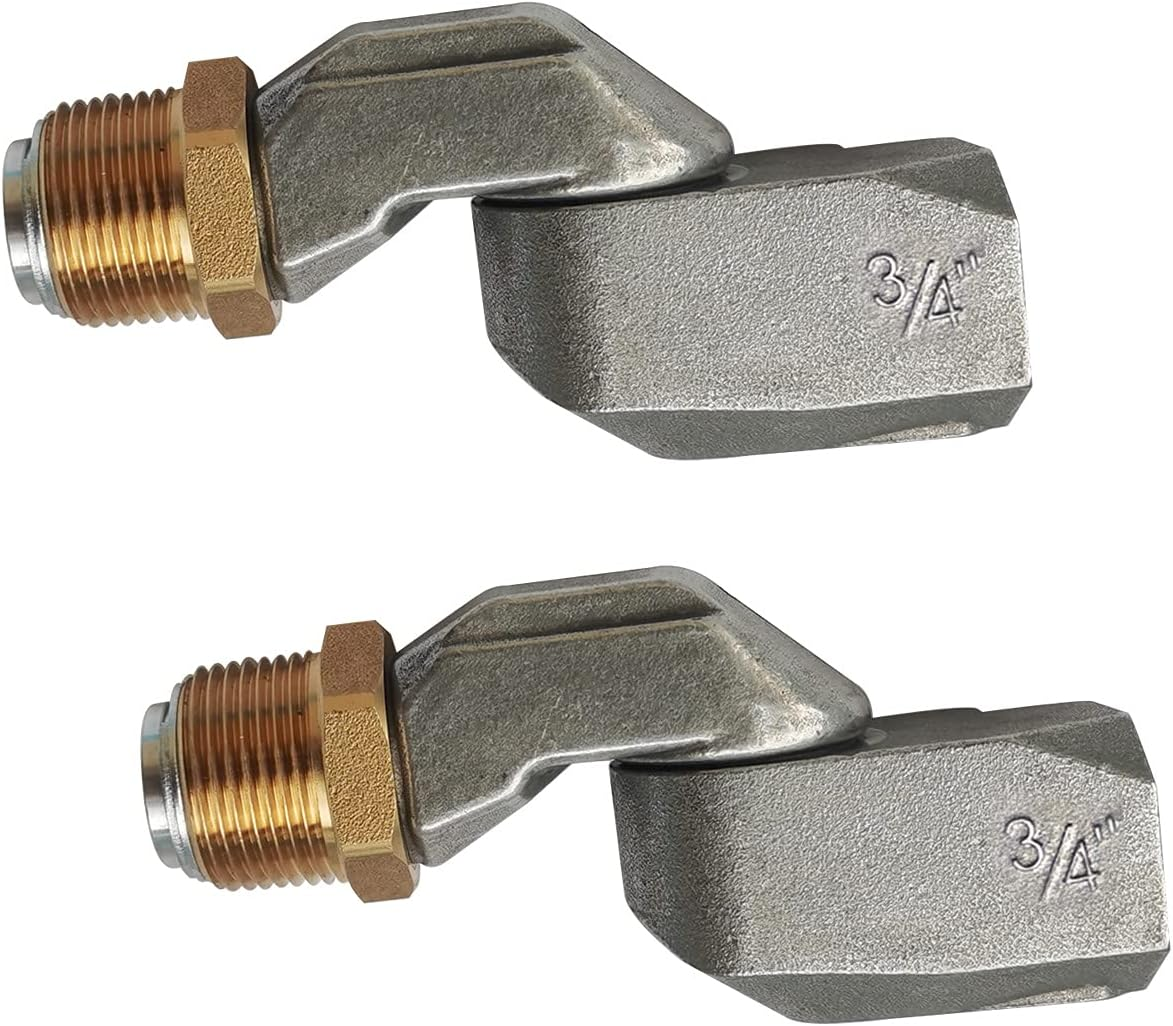2PCS 3/4 Inch NPT Fuel Hose Swivel 360 Rotating Connector for Fuel Nozzle Multi Plane Fuel Plane Swivel image number 5