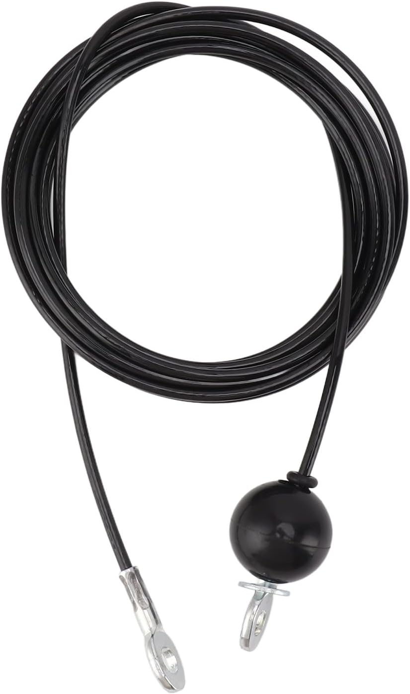 Fitness Pulley Cable, Withstand High Tension Home Gym Replacement Cable Adjustable Length Exercise Muscles Thick Black Steel Wire Rope for Studios (5M / 16.4Ft) image number 3