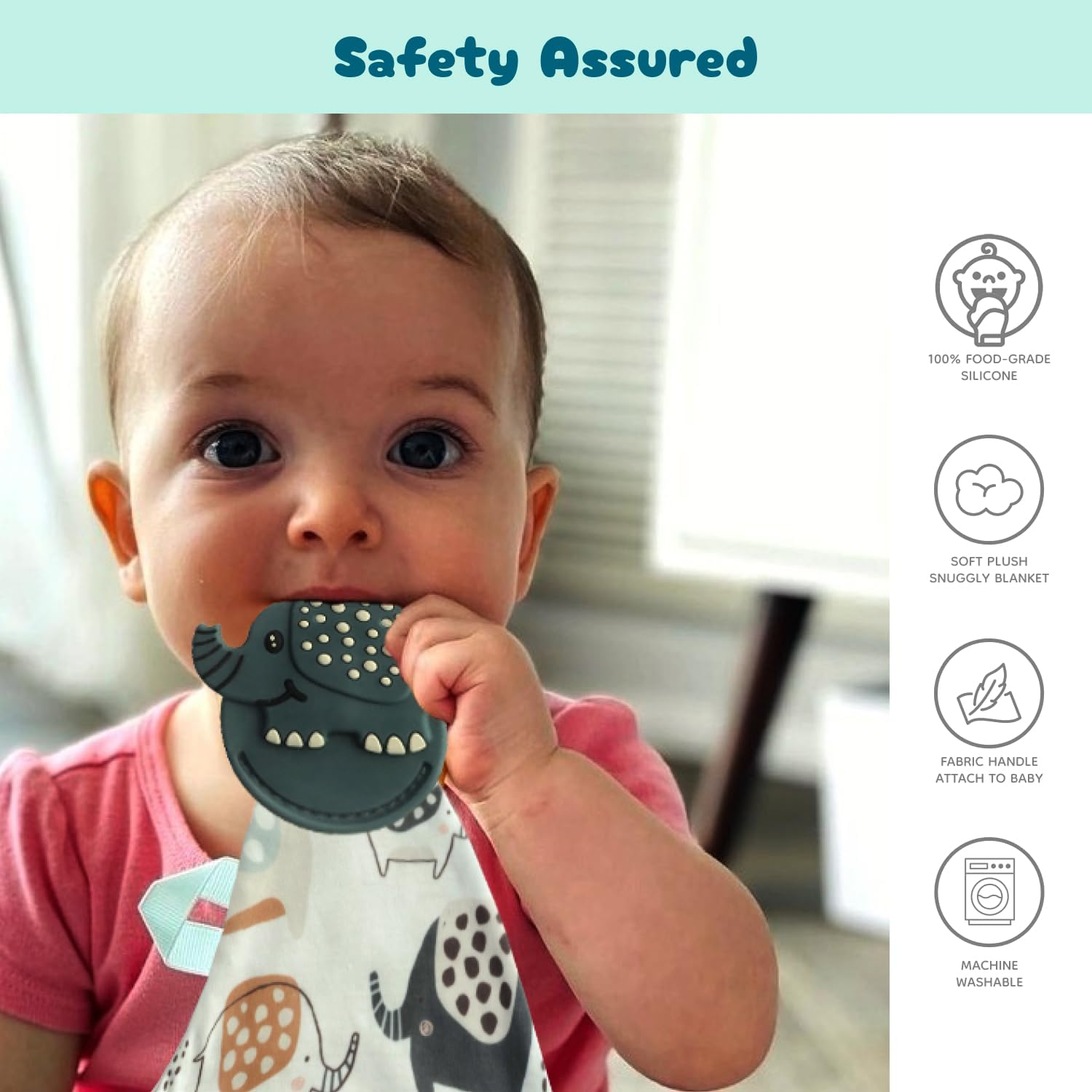 Malarkey Kids Munch-It Blanket Earnest Elephant image number 3