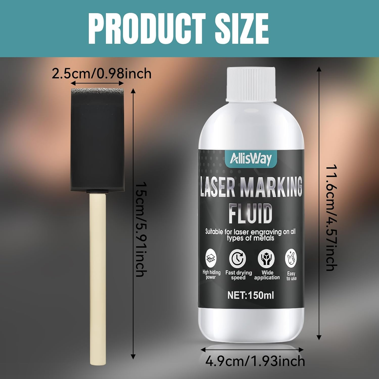 Laser Marking Fluid, Suitable for Laser Engraving on Most Metals, Including Aluminium, Stainless Steel, Brass, Etc image number 5