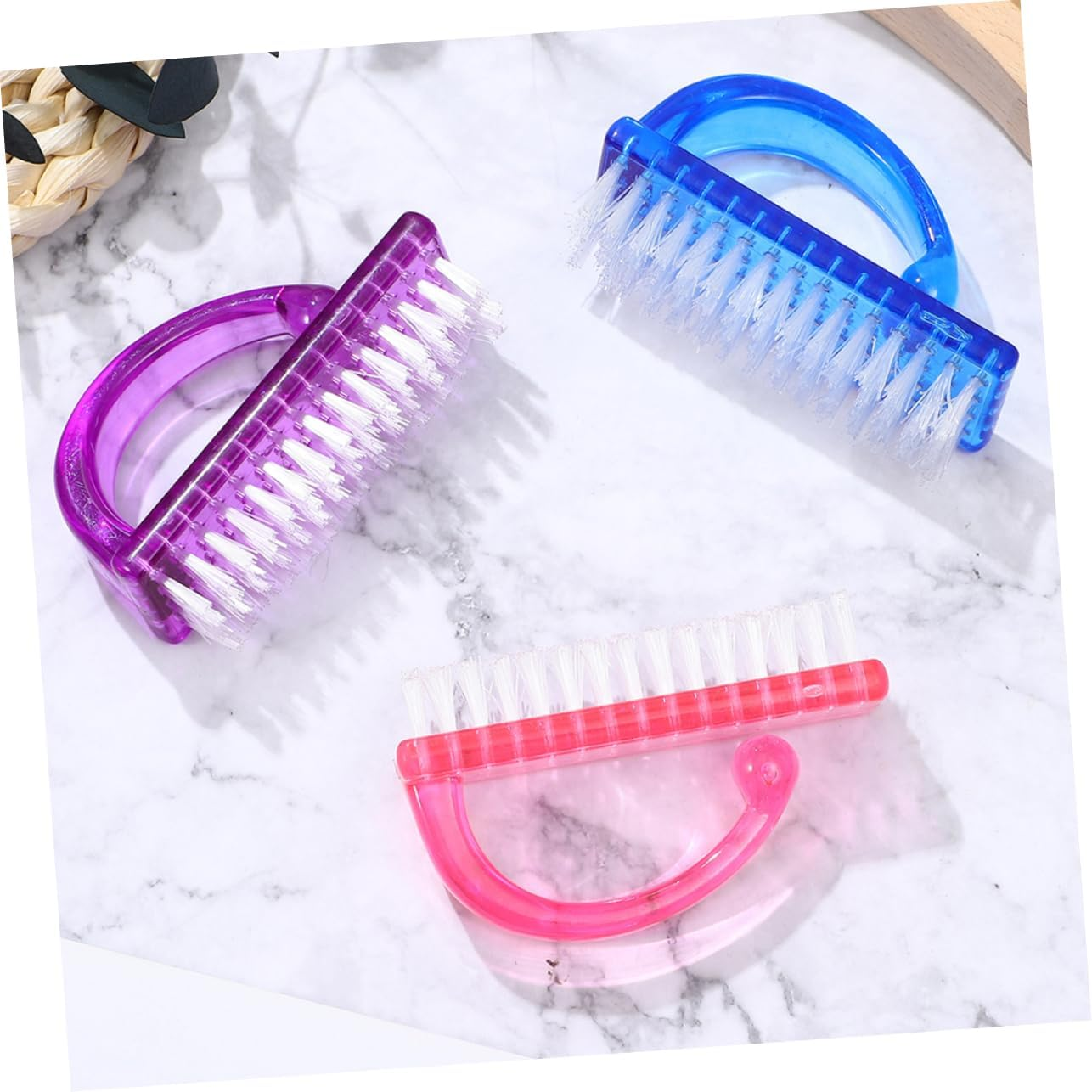 JECOMPRIS 12Pcs Ergonomic Nail Dust Cleaning Brush Brush Heads for Fingernails Versatile Manicure Tool Material image number 3