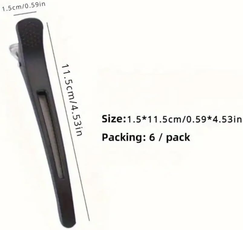 Pack of 6 Section Clips, Hairdresser Clips, Hair Clips, Women'S Hair Clips, Curler Clips, No-Trace Section Clips, Professional Salon Hair Clips image number 4