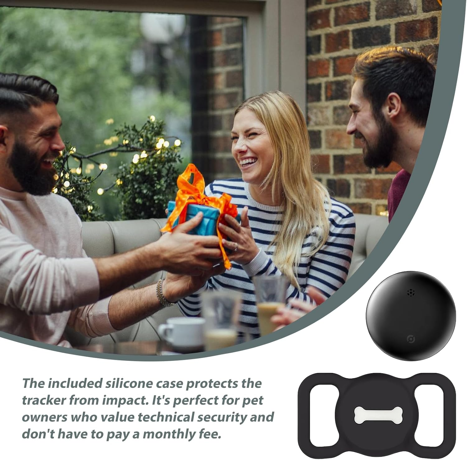 WIYETY Compatible Pet Tracker for Find My Monthly Fees, Waterproof Design with IP67 Protection for Dogs & Cats - Perfect Outdoor Safety Companion image number 6