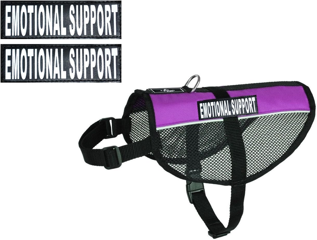 Emotional Support Service Dog Mesh Vest Harness Cool Comfort. Purchase Comes with 2 Reflective Emotional Support Removable Patches. Please Measure Your Dog before Ordering image number 3