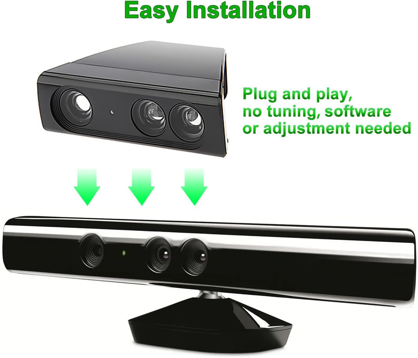 OSTENT Super Zoom Wide-Angle Lens Sensor Range Reduction Adapter Compatible for Microsoft Xbox 360 Kinect image number 3