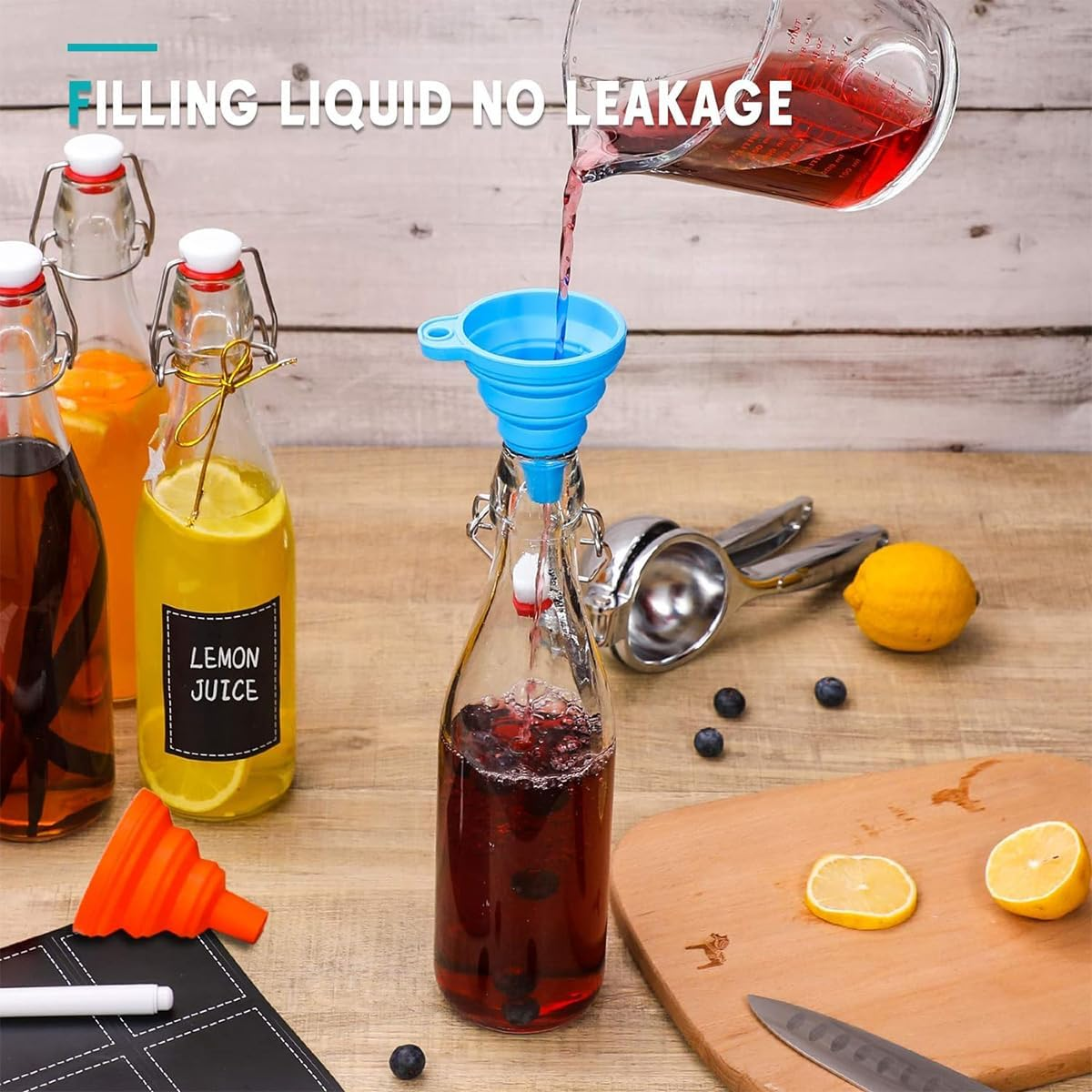 10Pack 250Ml Swing Top Glass Bottles, 8.5Oz Flip Top Beer Brewing Bottles with Stoppers for 2Nd Fermentation, Kombucha, Wine, Vanilla Extract, Juice, Tea, with Airtight Stopper Cap Lid, Pourers image number 6