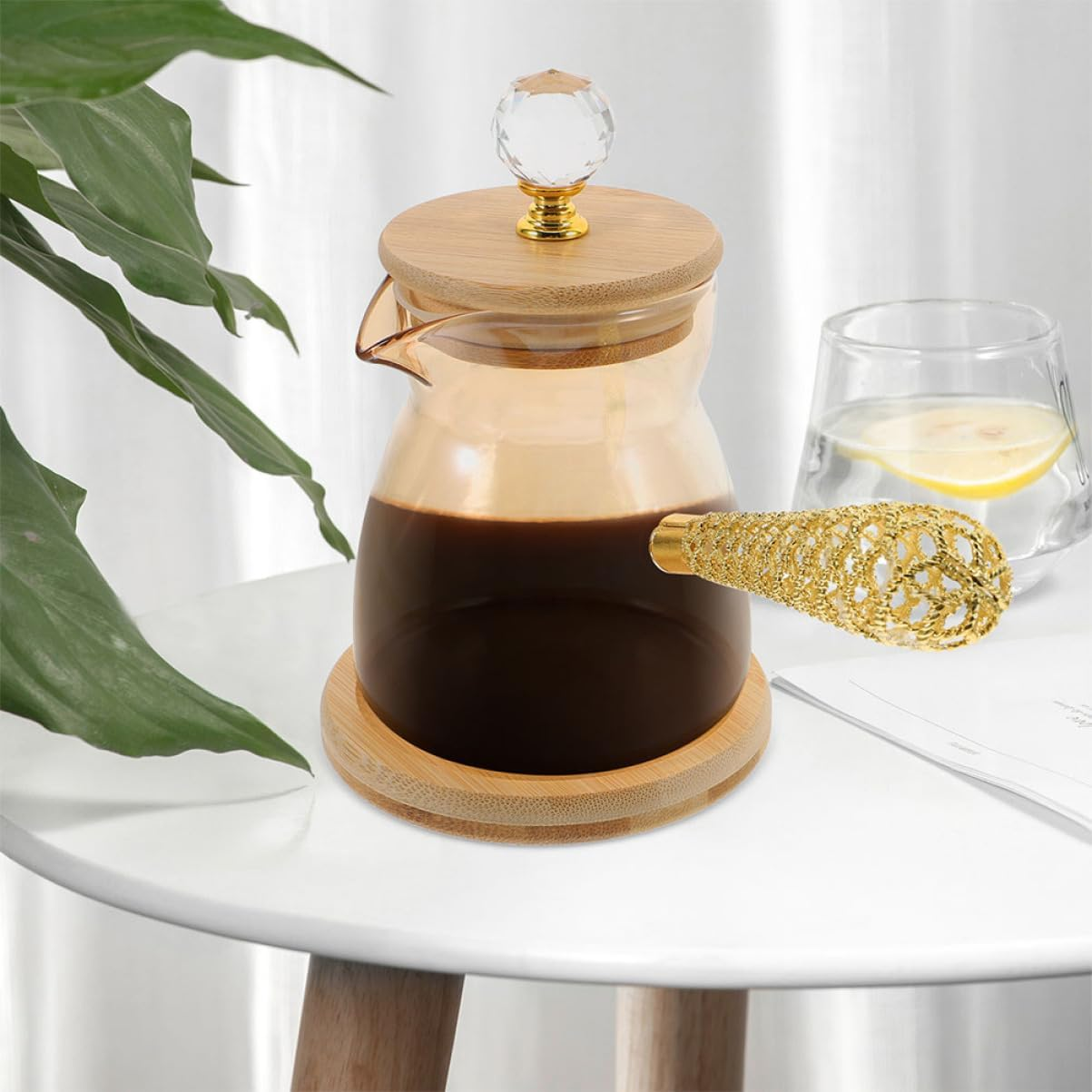 STOBAZA 2Pcs Turkish Coffee Maker Glass Teapot Handle for Home Kitchen Glass Simmer Pot for Espresso Brewing image number 3