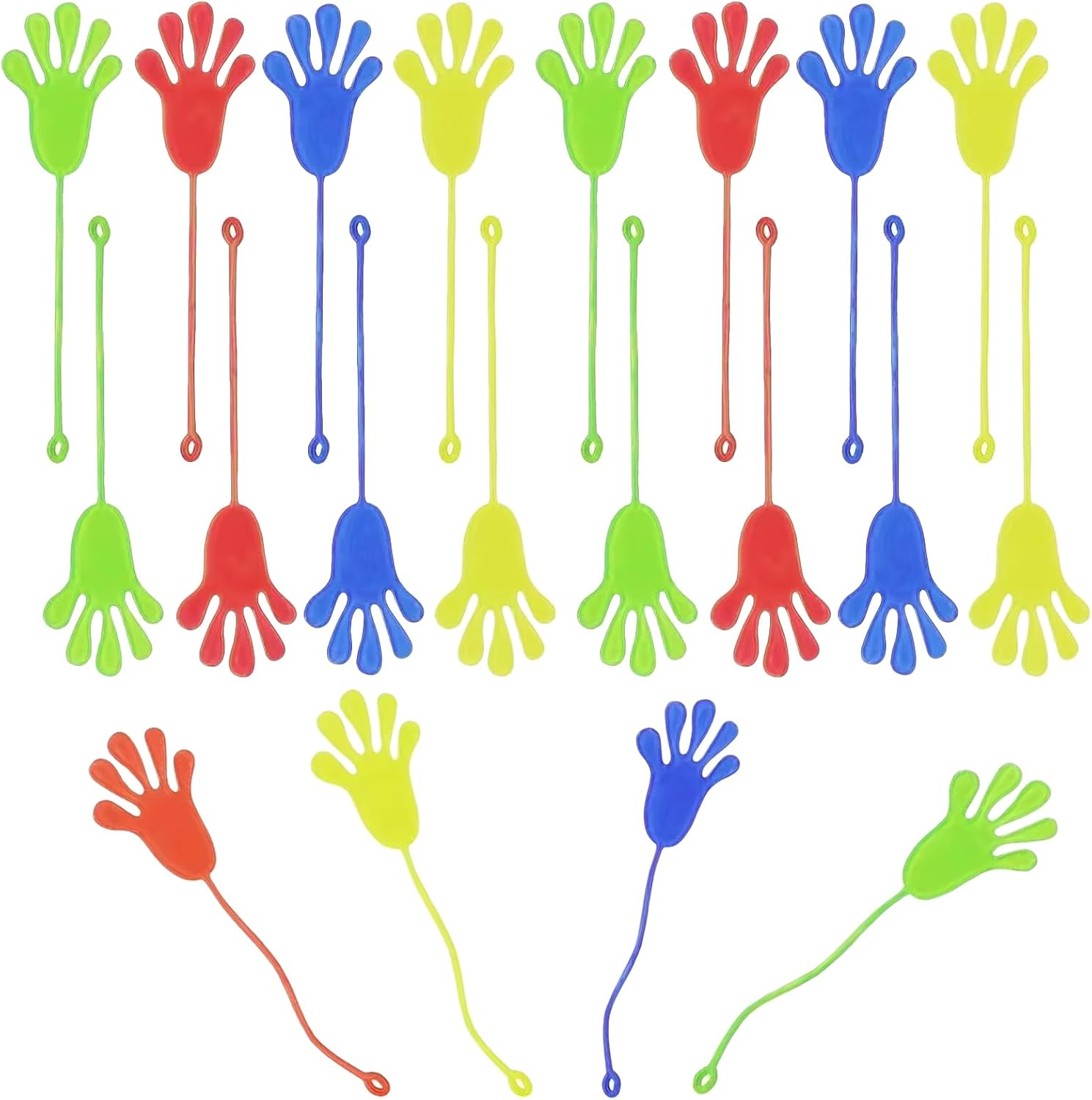 Sticky Hand Toy, 20 Pcs Flexible Funny Jelly Toy Sticky Palm Novelty Party Favor for Children Birthday Party Favors, Festival Gift (Random Color) image number 3