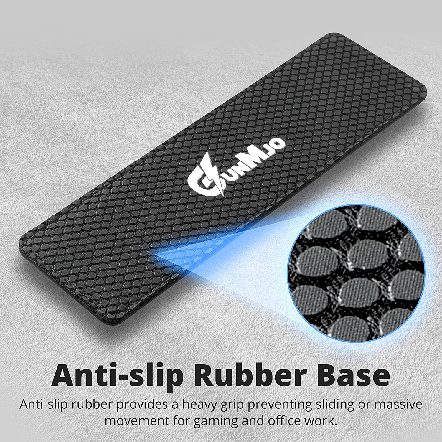 Gunmjo Cooling Gel Memory Foam Tenkeyless Keyboard Wrist Rest, Ergonomic Wrist Rest for TKL Computer Keyboard and Mechanical Keyboard image number 4