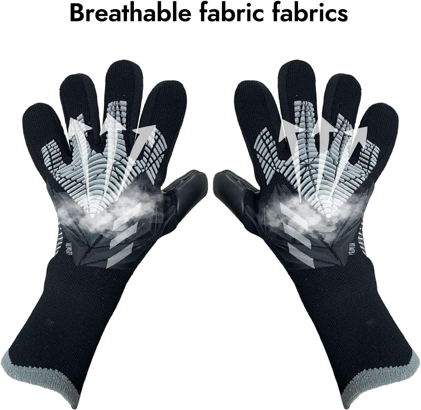 Soccer Goalkeeper Gloves for Kids Boys Children Youth Adult Football Goalie Gloves with Strong Grips Full Finger Breathable Mesh Protect Children Hand Soccer Gloves image number 6