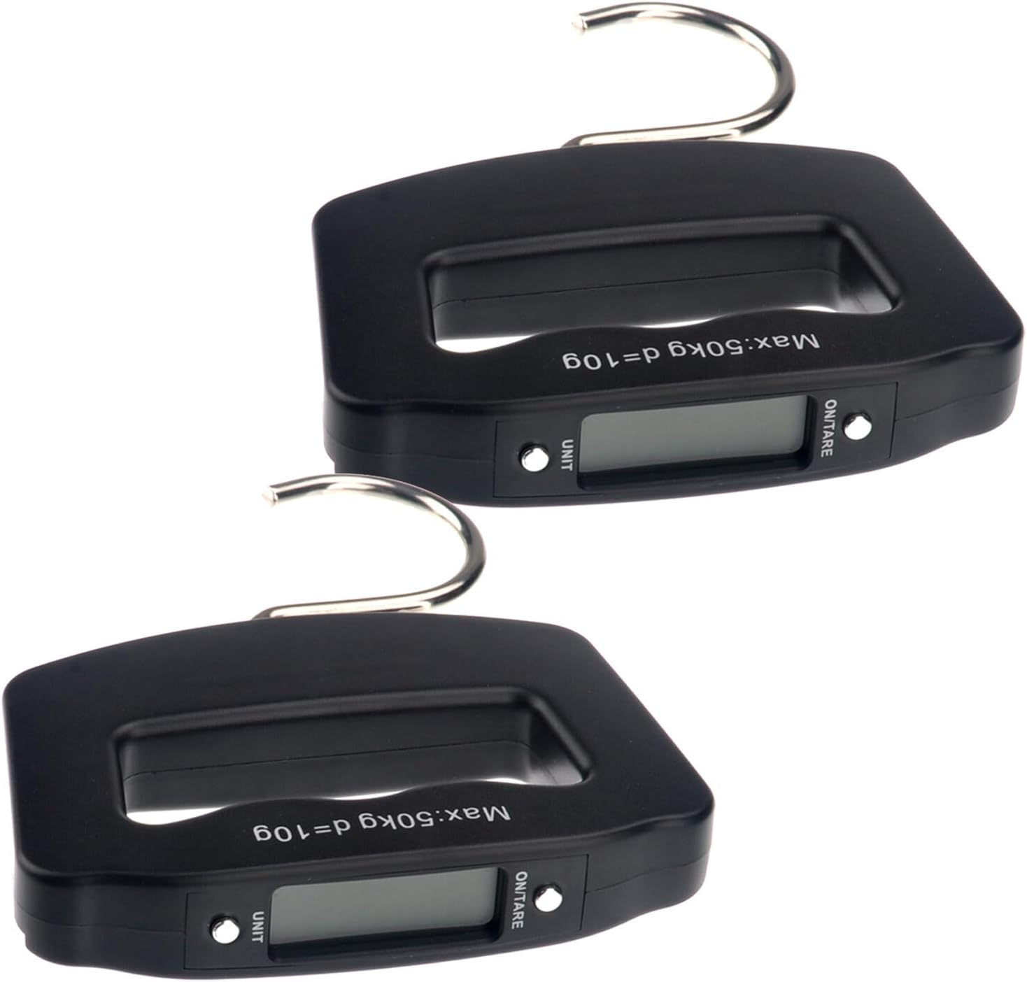 BCOATH 2PCS Portable Digital Luggage Scale with Backlit LCD High Precision Mini Travel Weigh Scale for Baggage with Secure Mouthshaped Handle Lightweight and Compact for Suitcases And image number 6