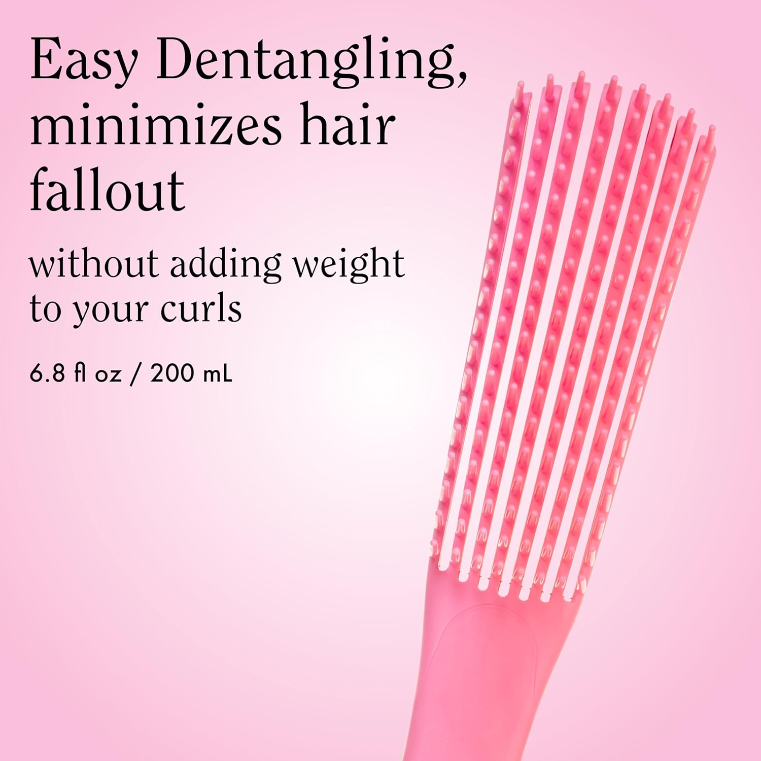 Rizos Curls Detangling Flexi Brush, Detangle Curly, Coily Curls, Shower Brush, Reduce Hair Loss & Breakage, Distribute Product and Add Shine, Pink image number 2