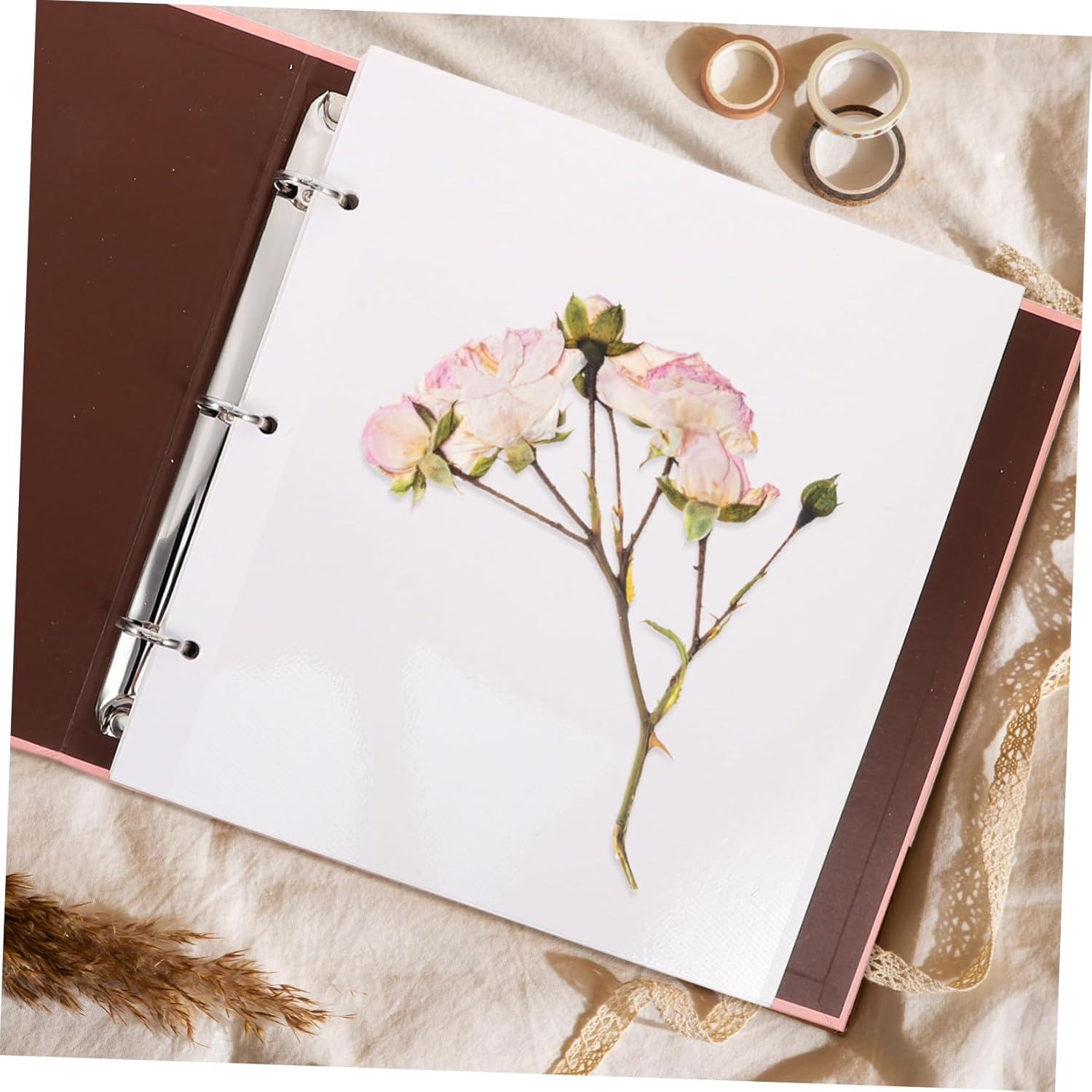 Cabilock Flower Press Book for Dried Flower Storage Loose Leaf Plant Specimen Album Easy to Use Removable Pages Safe Material for Long Term Use image number 2