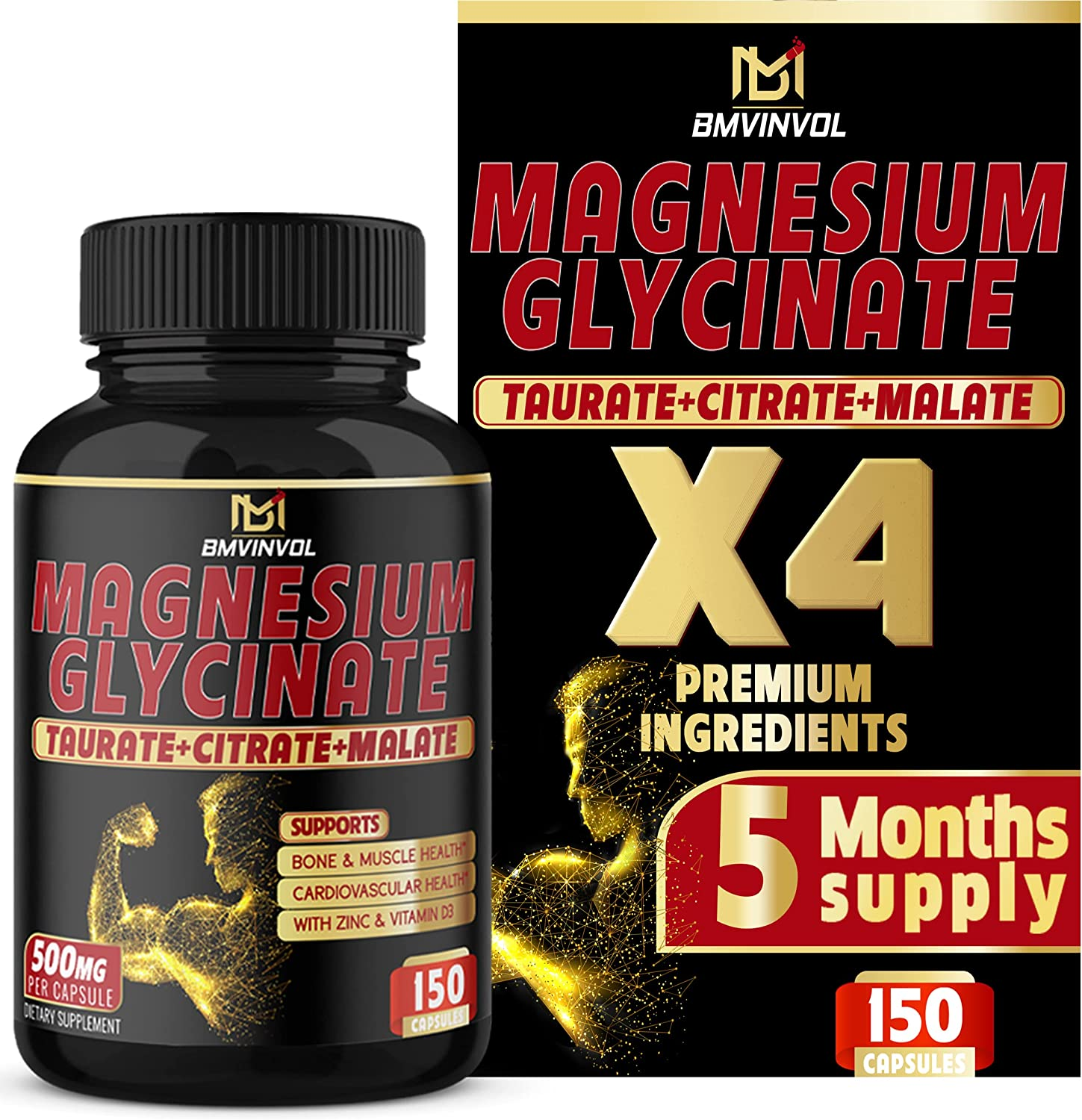 4-In-1 Magnesium Complex -  Month Supply - 150 Count image number 4