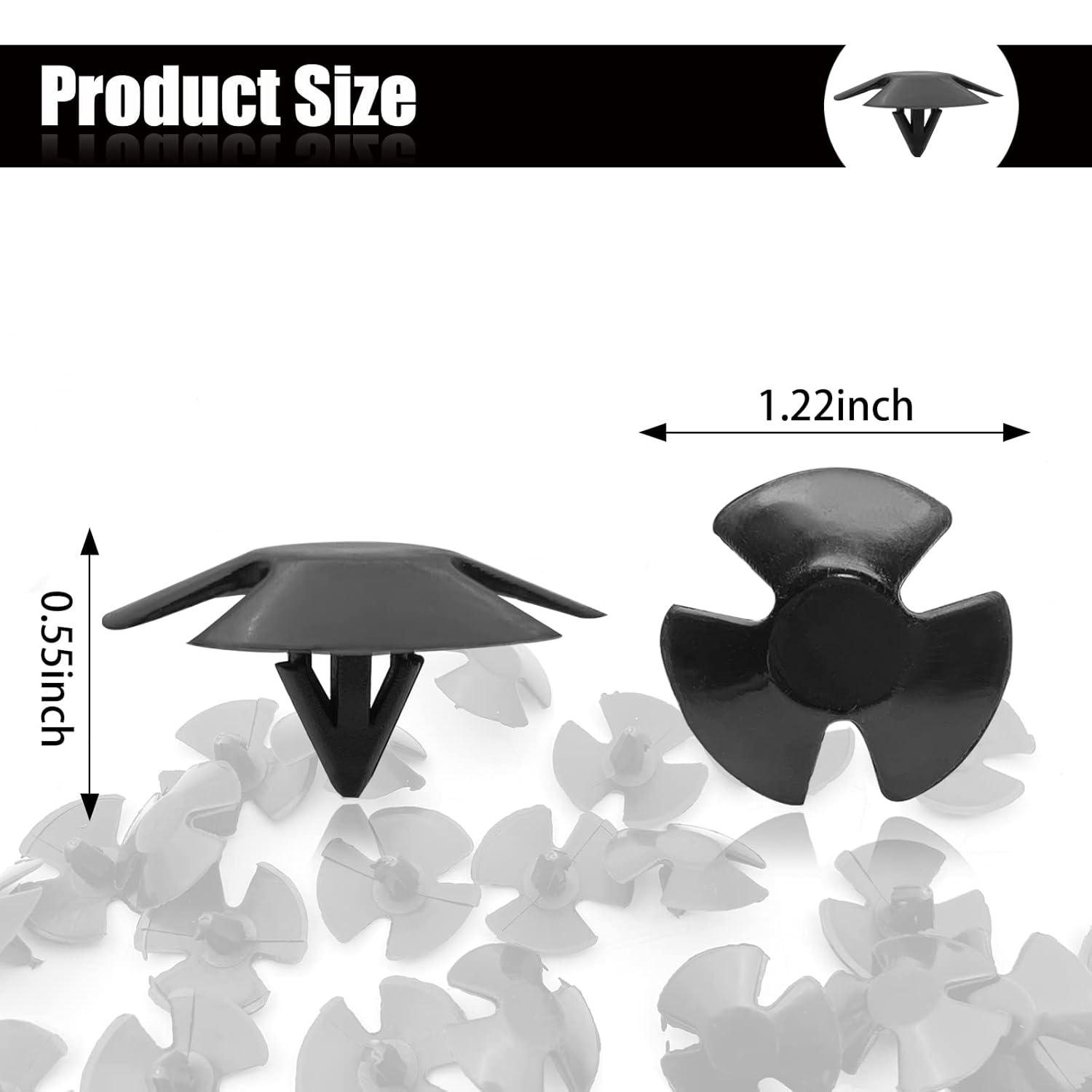 20Pcs Hood Insulation Retainers Push-Type Retainer Clips - Replacement for Chrysler Jeep Dodge Ram Cherokee Grand Cherokee - OEM 4878883AA LH LHS Nylon Clip Fasteners Push Pin Screws - 40Pcs image number 4