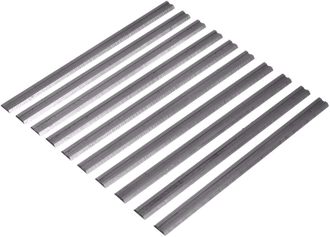 3-1/4 82Mm Carbide Tipped Planer Blades Knife Portable Hand Wood Razor for Dewalt DW680K D26677K Bosch PL1632 PL2632K Makita KP0810 KP0800K WEN 6530 B&D Craftsman Ryobi Hitachi Most Hand Planer 10Pc image number 5