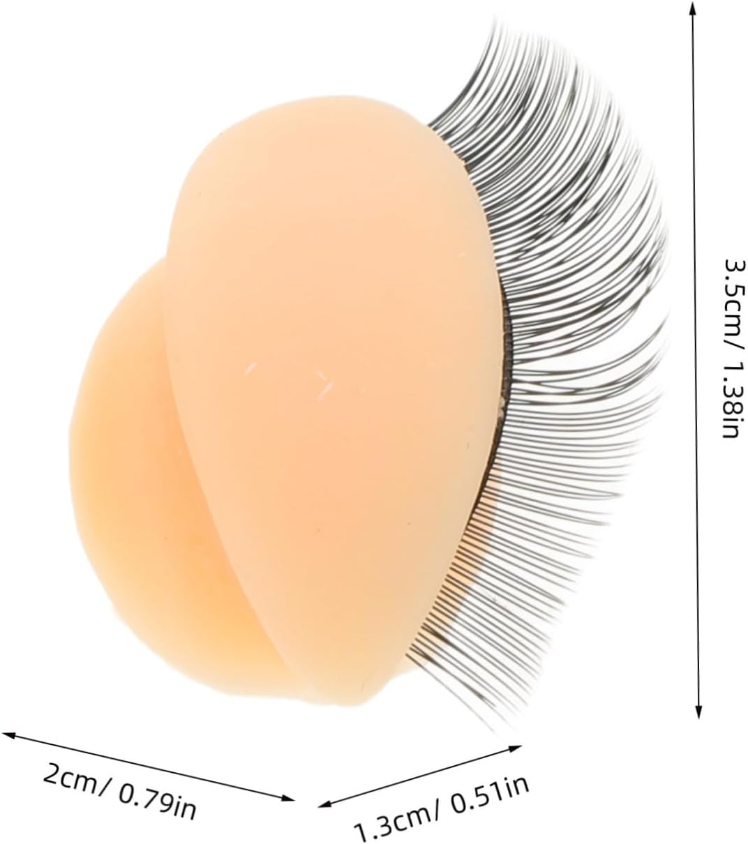 Gatuida 9Pair Double Silicone Eyelash Practice Eyelids for Mannequin Head Realistic Removable Lash Extension Training Kit for Beginners and Professionals image number 1