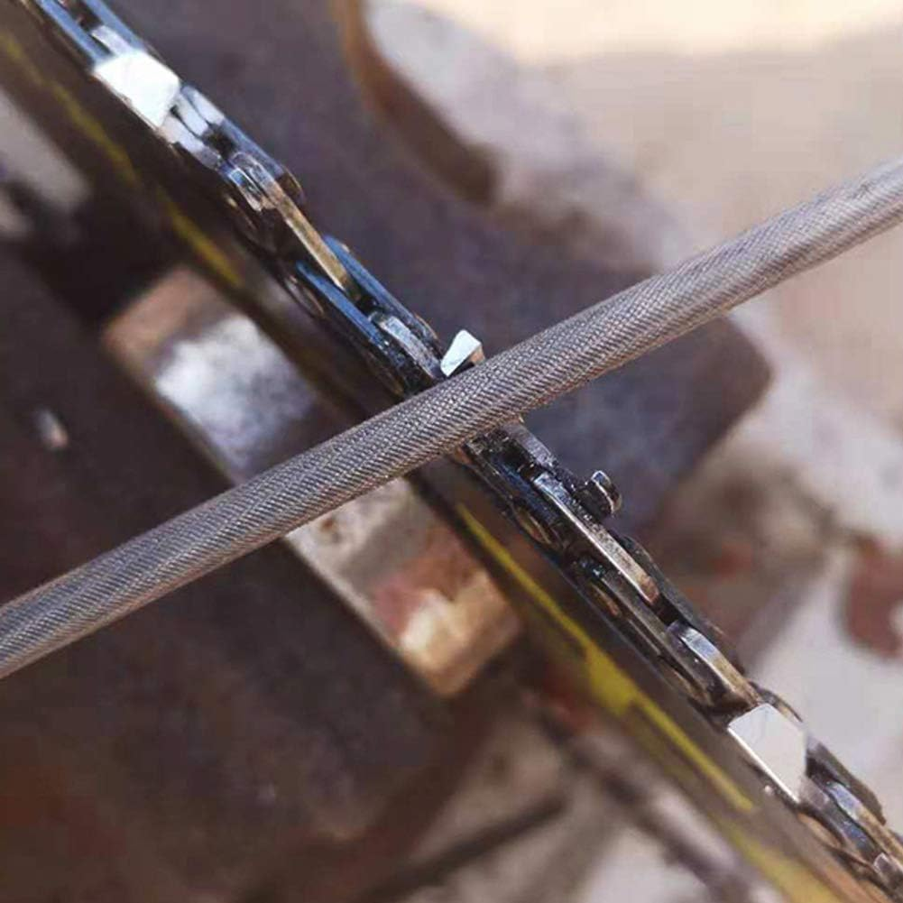 Chainsaw File, 4MM Professional Circular Chainsaw Chain Sharpening Files Set Multifunctional Hand Files Saw Sharpener Accessories for Home Garden Woodworking Cabinetmaker Carpenter image number 1