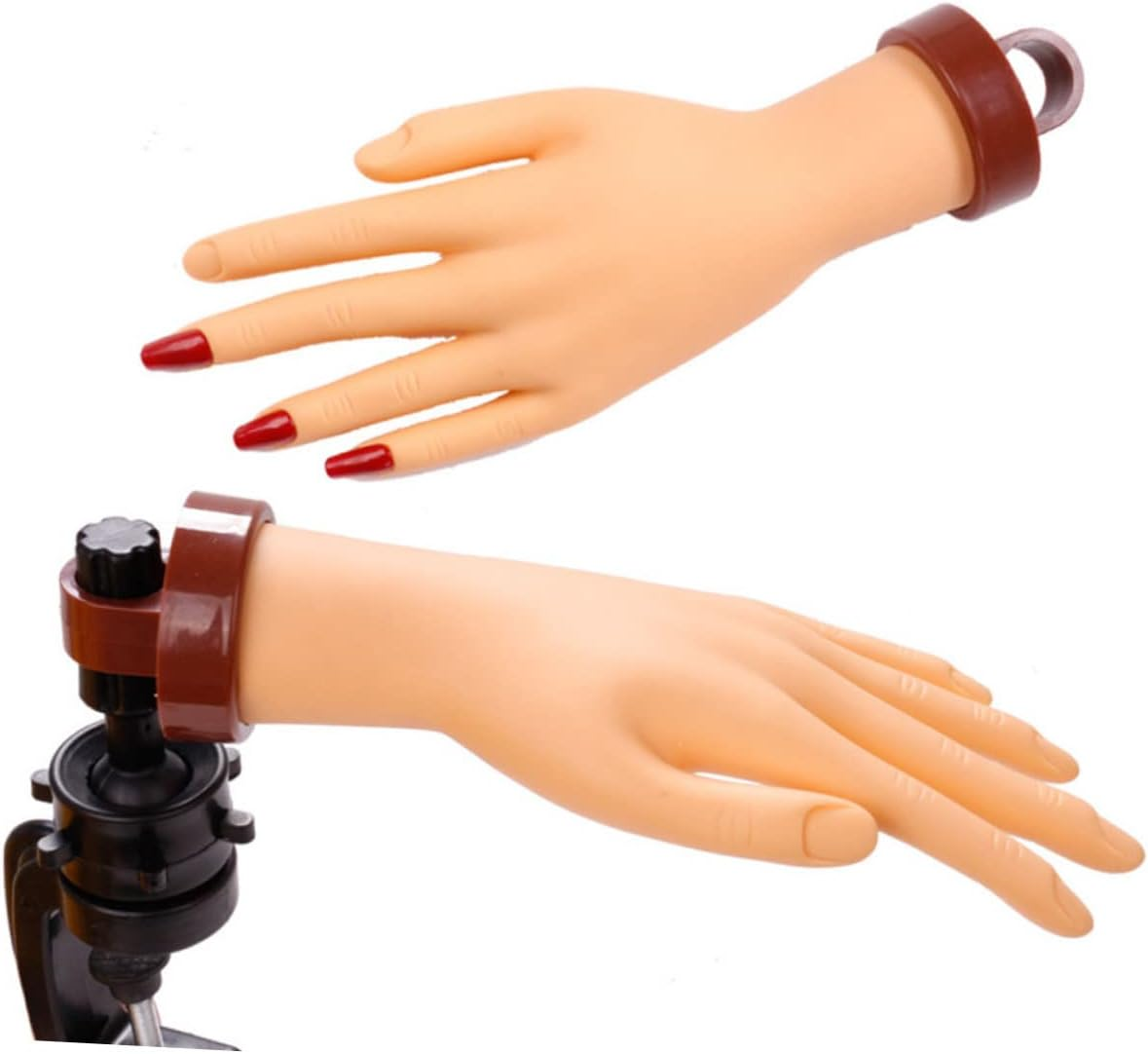 PENIKOKO Realistic Fake Hand Model for Nail Art Practice Flexible Manicure Training Tool with Smooth Surface Reusable Nail Art Practice Hand for Beginners and Professionals image number 3