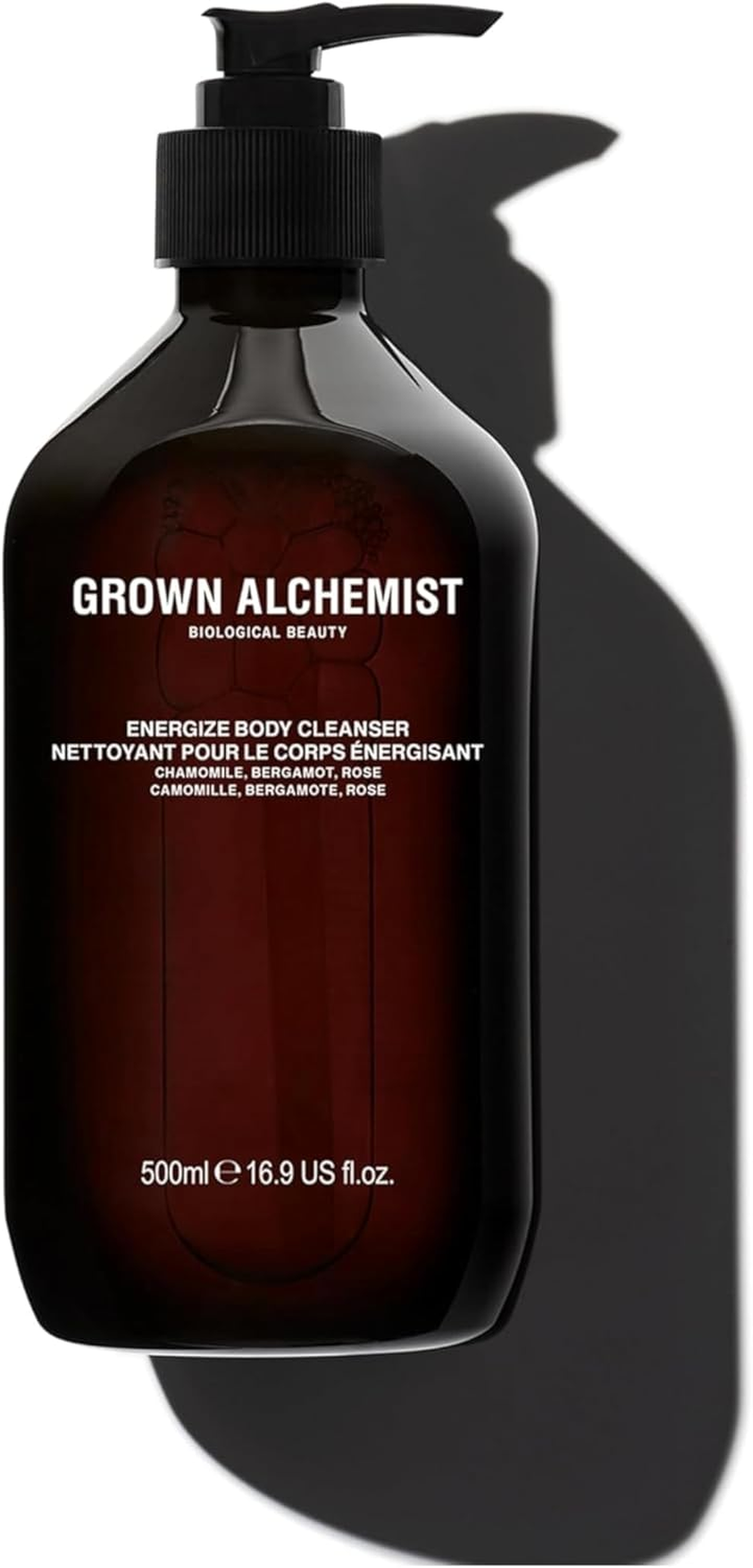 Grown Alchemist Energize Body Cleanser with Chamomile, Bergamot and Rose, Gentle Body Wash That Hydrates and Cleanses Skin (500 Ml)
