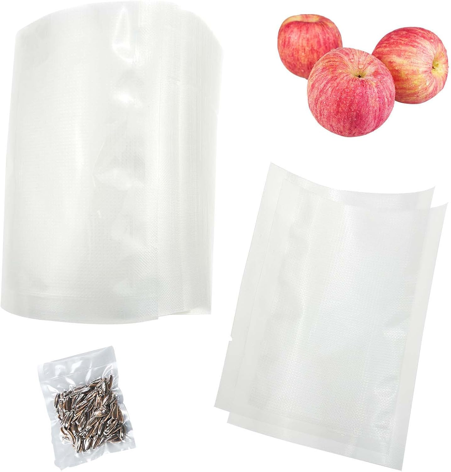 100 PCS 10X15Cm Textured Food Vacuum Food Sealer Bags,Vacuum Freezer Storage Bag Thick Embossed Upgrade Seal Precut Bag with All Types Sealer Machines Withstands Freezing (8X12Cm) image number 6