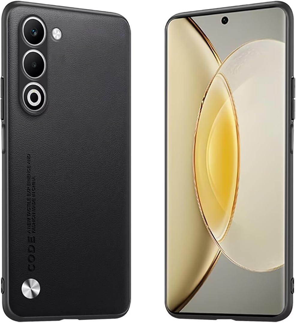 Longstong Mobile Phone Case Suitable for Oppo A5X (6.67 Inches), Code Series Metal Leather Case Protective Cover - Orange