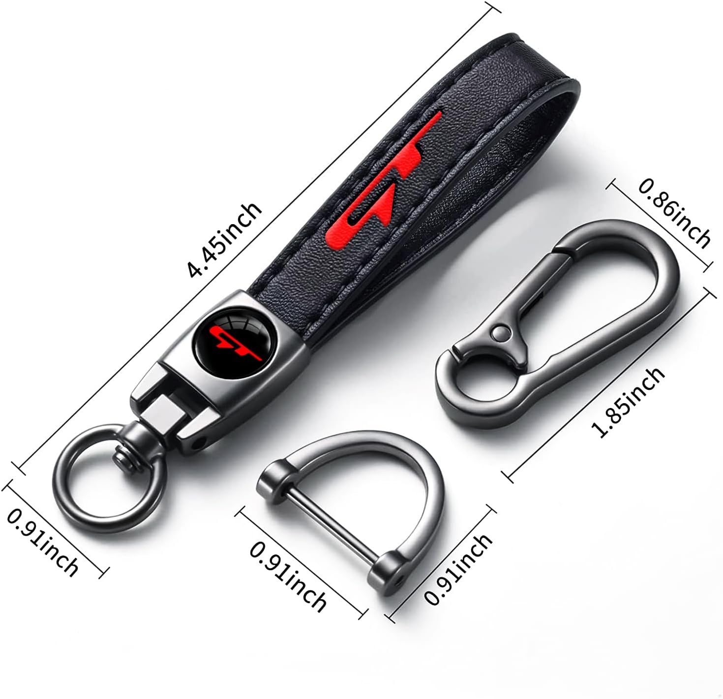 Annloysky Black Leather Car Keychain Metal Car Keyring Compatible with Kia K3 Forte Cerato 2021-2024 GT Accessories, Keychain Keyring Family Present for Kia Owners image number 3