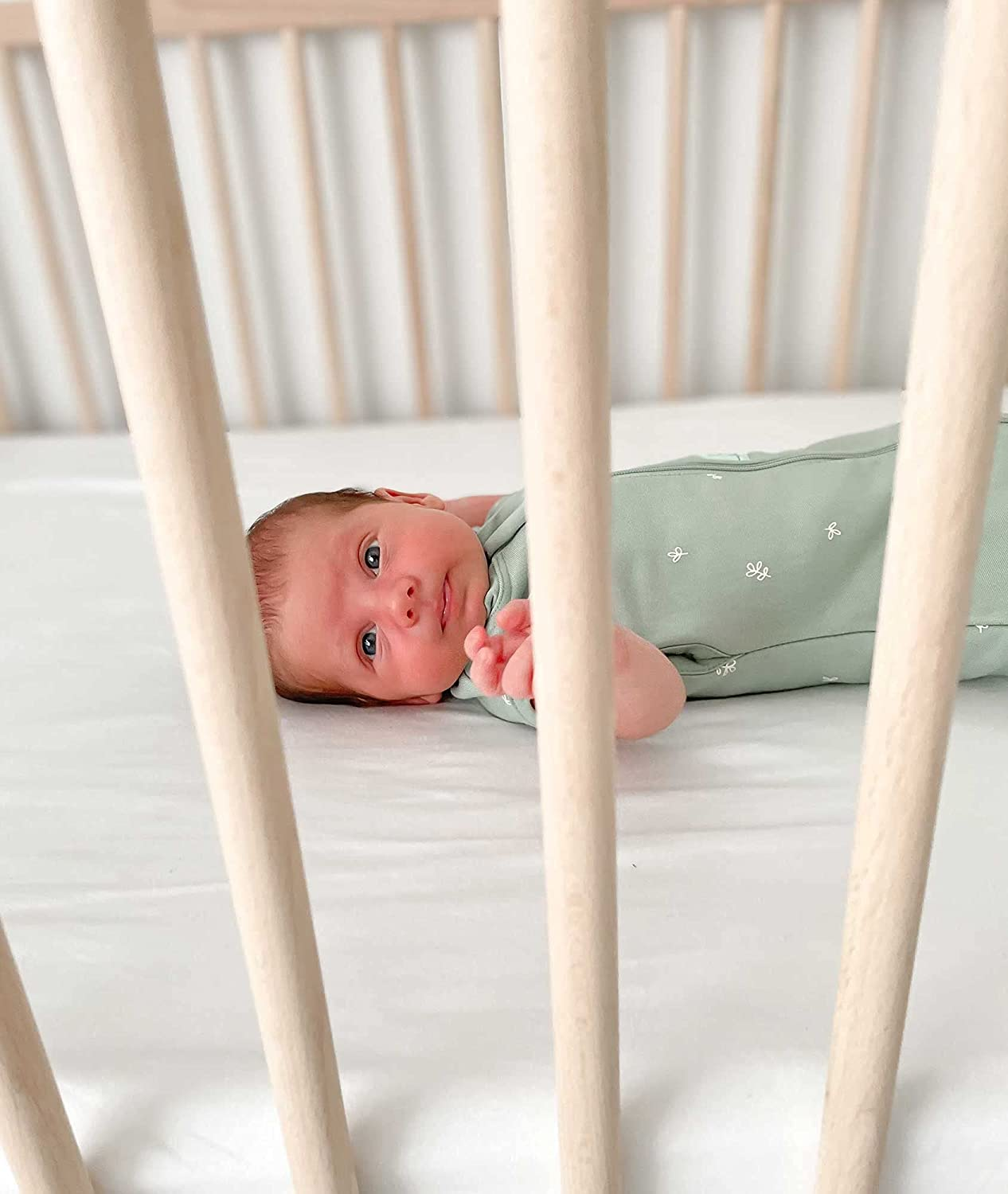 Ergopouch Mama & Mini Gift Includes Organic Cotton Cocoon Swaddle Bag 1.0 TOG for Newborn Babies, Eye Mask & Matchy Matchy Robe, One Size Fits Most, Sage, Pack of 3 image number 6