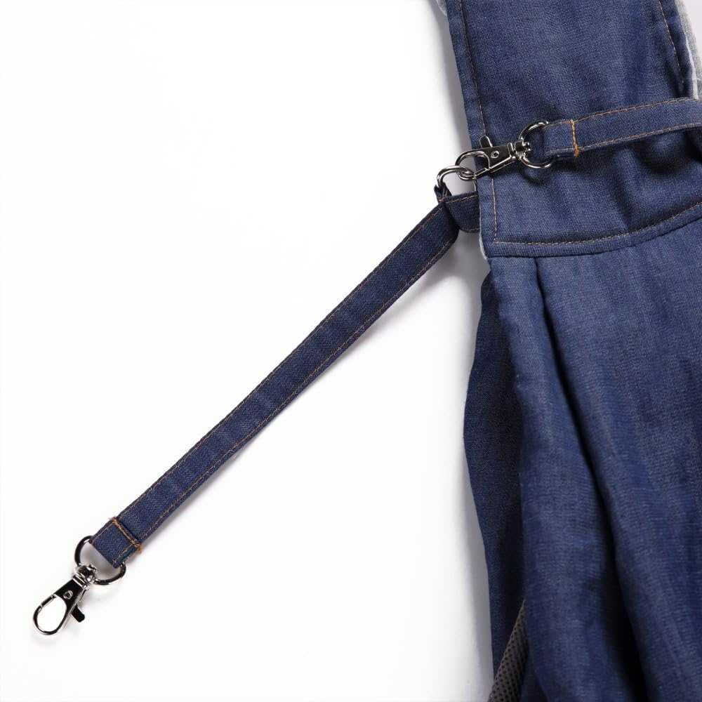 CYBERNOVA Reversible Pet Sling Carrier Bag Adjustable Length up to 13+ Lbs - Offers Strength and Comfort Carrier Bag with Your Dog Cat on Trip (Dark Blue) image number 2