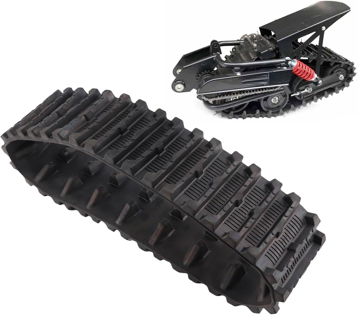 Rubber Tracks Increased Traction Wheel Tire Track with Outstanding Traction for ATV UTV Track Electric Snowmobile Snow Blower Go Kart, Fit for Caterpillar and Snow Blower image number 6