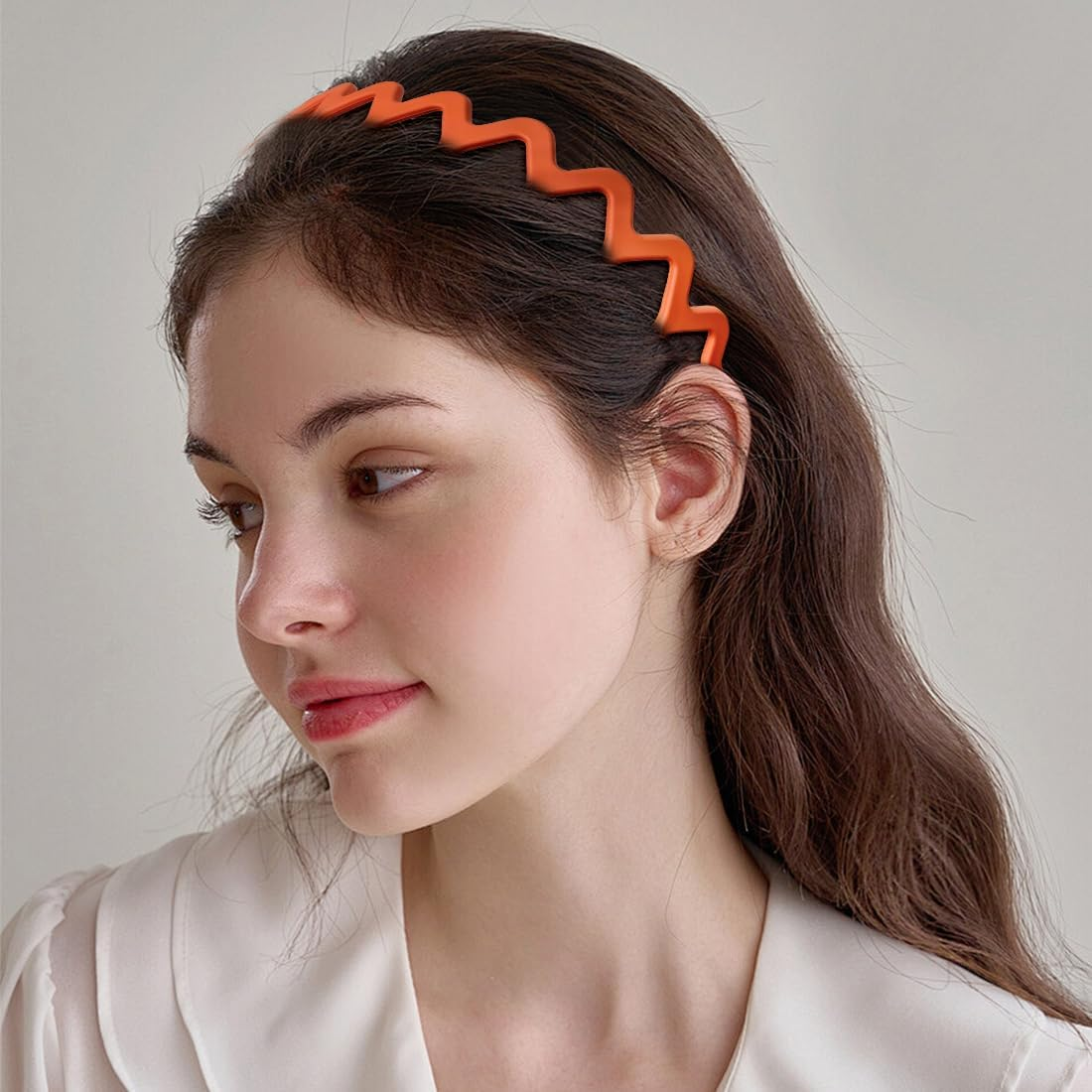 7 PCS Zig Zag Headband for Women'S Hair Plastic Non-Slip U Shape Shark Tooth Comb Headbands Hair Bands with Wavy Teeth for Women Men Face Washing Makeup Hair Styling Accessories image number 2