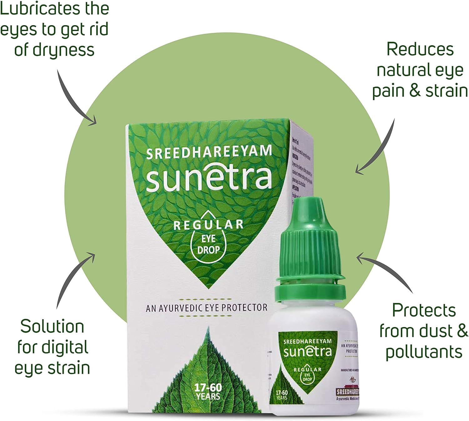Sreedhareeyam Ayurveda Sunetra Regular Herbal Eyedrops (17-60 Years Age) from Renowned Eye Hospital, Relieves Dryness, Redness & Itching, image number 4