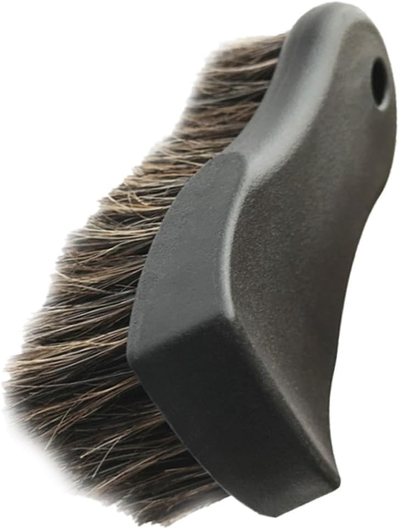 BUGUUYO Car Roof Cleaner Horse Hair Brush for Automotive Interior and Exterior Versatile Leather Seat Dusting and Tough Stain Removal Ergonomic Handle Portable Mane Cleaning Tool for Car image number 4