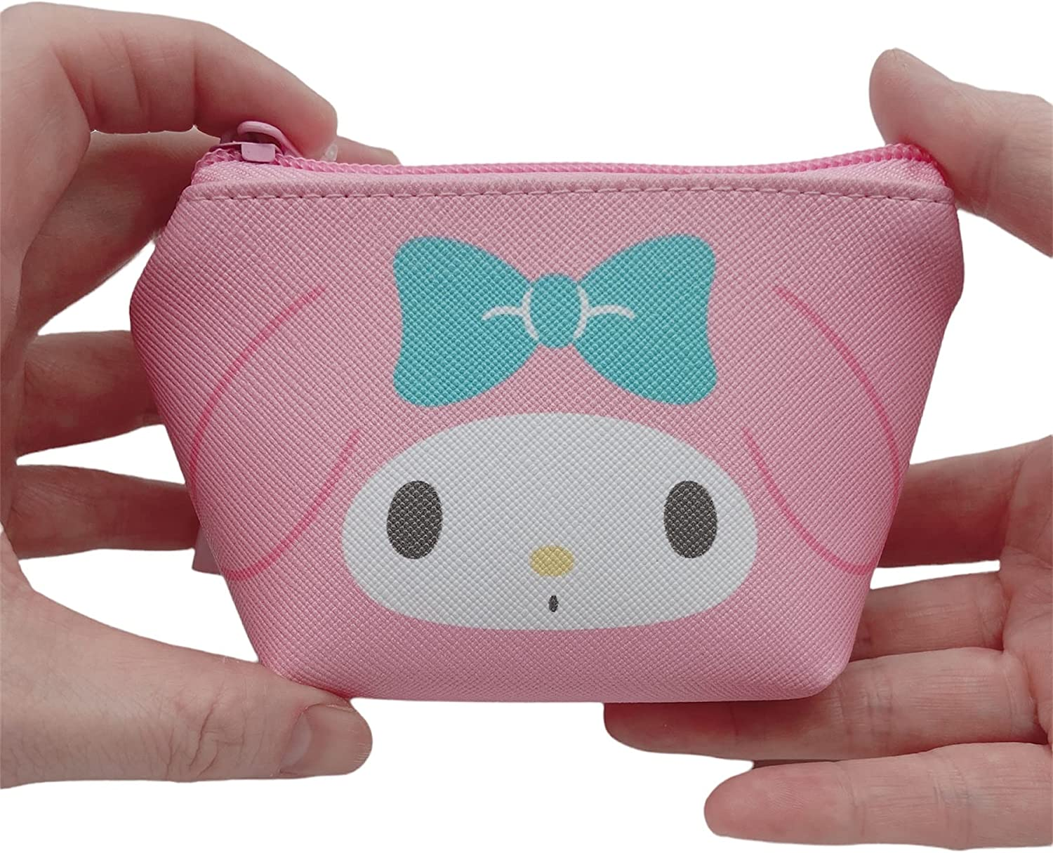 Sanrio My Melody Face Boat Type Cosmetics Small Pouch Bag 4.3 in (W) &times; 3 in (H) &times; 2 in (D) for Adult Use, Pink, Size: about 4.3 in (W) &times; 3 in (H) &times; 2 in (D), Cosmetics Mini Pouch image number 4