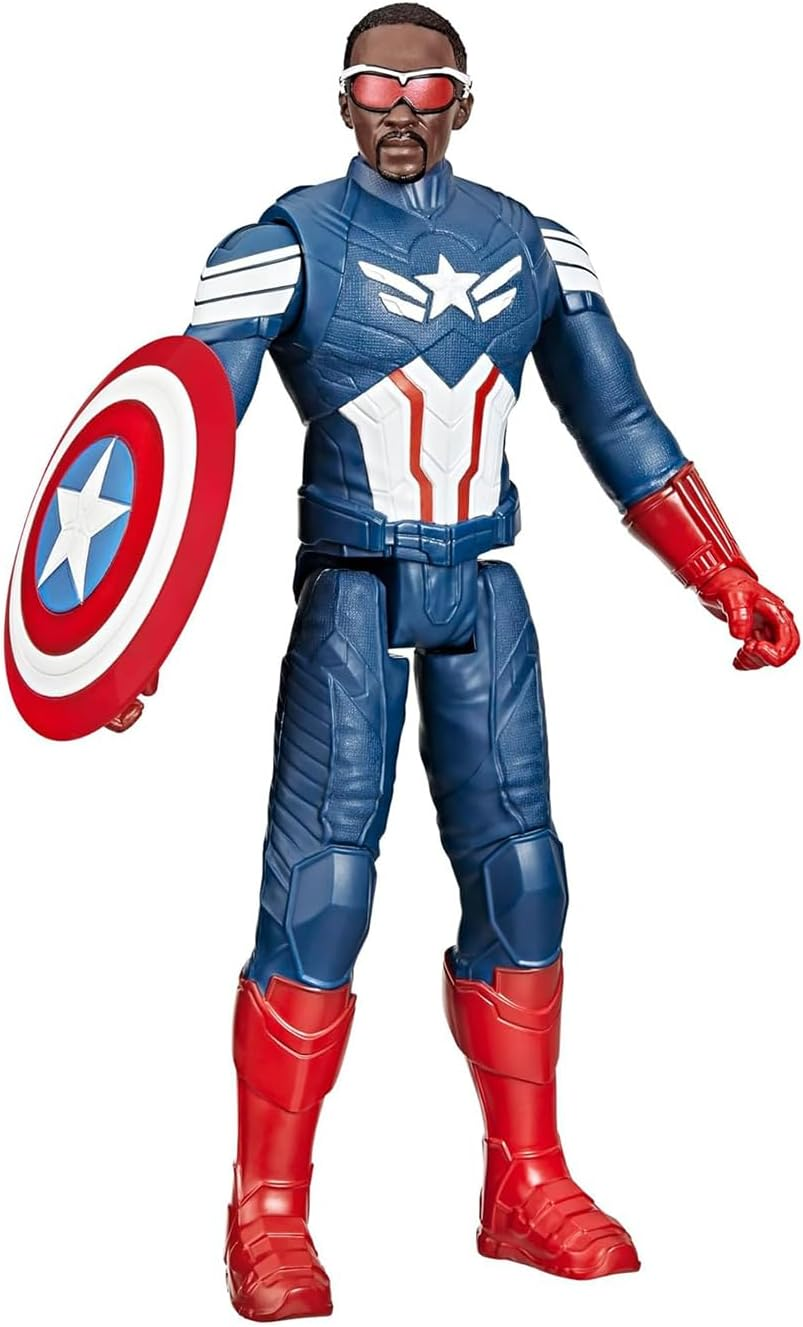 Marvel Studios Captain America Brave New World, 12-Inch Deluxe Captain America Action Figure, Shield & Accessories, Super Hero Toys for Kids 4 and Up image number 2