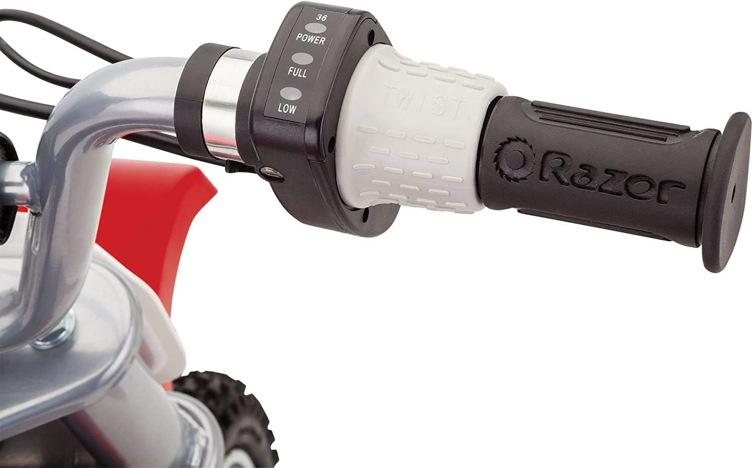 Twist Throttle for Razor MX500 - Premium OEM Twist Grip Throttle for 36 Volt Razor MX500 (Version 21+) and MX650 (Version 14+) off Road Motorcycle - 6-Wire Connector - Part W13114501043 image number 1