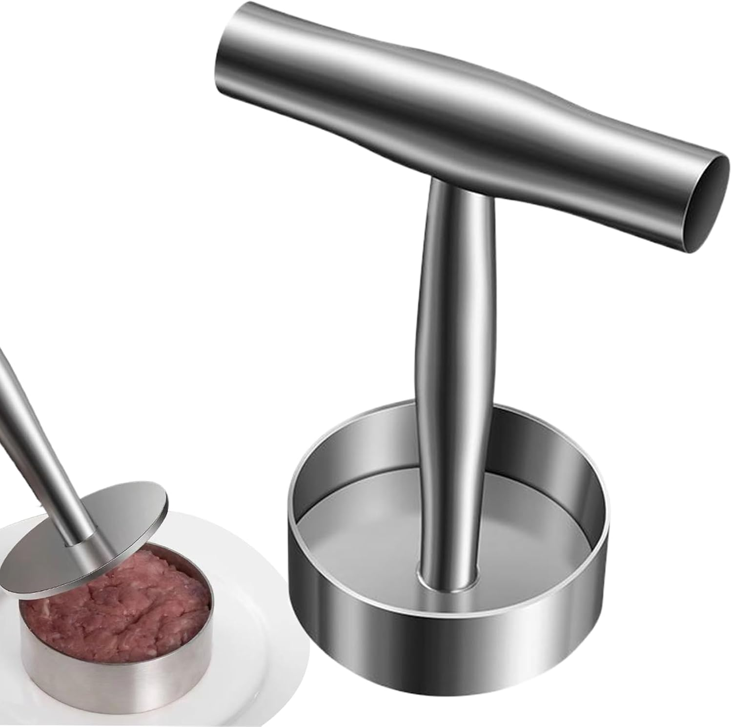 Moreeulsi Hamburger Mold - Smasher Hamburger Press for Smash Burgers,Nonstick Stainless Steel Tool Accessories, Kitchen Gadgets for Steak, Bacon, Sausage, Sandwich image number 6