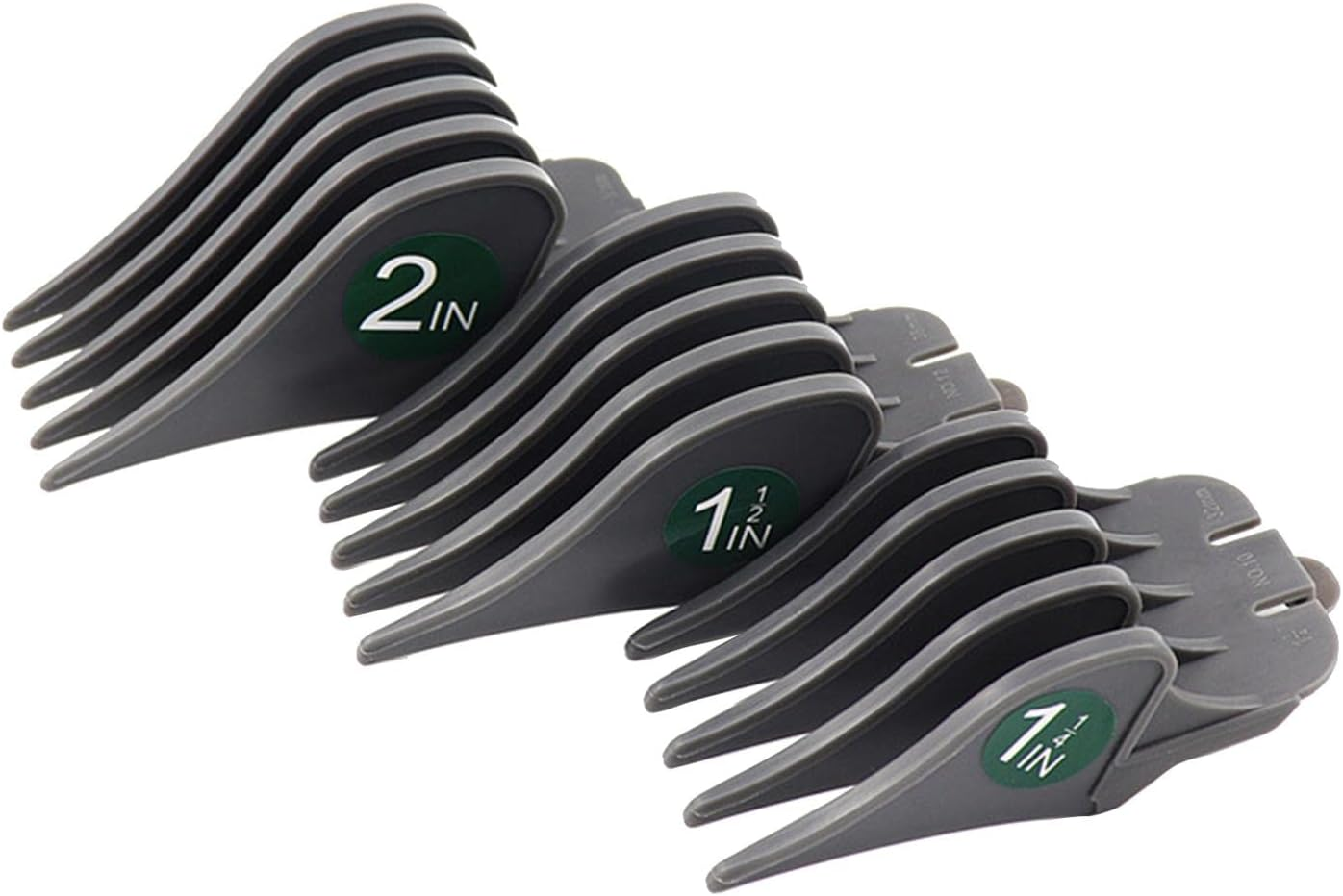 F Fityle 3Pcs/Set Professional Hair Clipper Limit Combs 32Mm 38Mm 51Mm Cutting Guard Hair Trimmers Attachment, Strong and Durable, Easy to Install. - Green