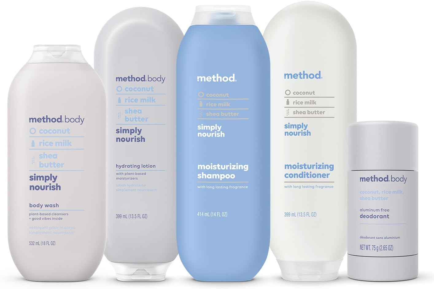 Method Daily Lotion, Simply Nourish, Plant-Based Moisturizer for 24 Hours of Hydration, 13.5 Fl Oz (Pack of 1)