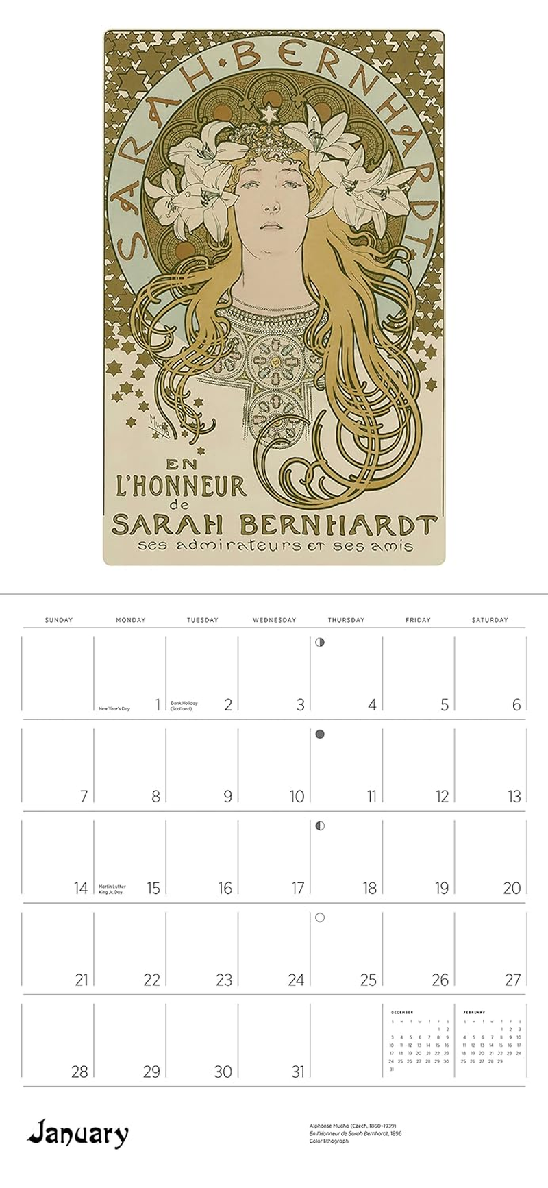 Alphonse Mucha 2024 Wall Calendar