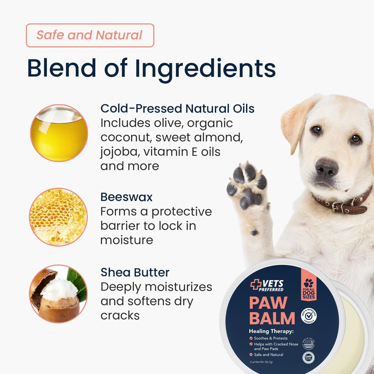 Vets Preferred Advanced Pad Protection | Veterinarian-Grade Dog Paw Balm | Heals Repairs and Moisturizes Dry Noses and Paws | Effective | Ideal for Extreme Weather Conditions image number 1