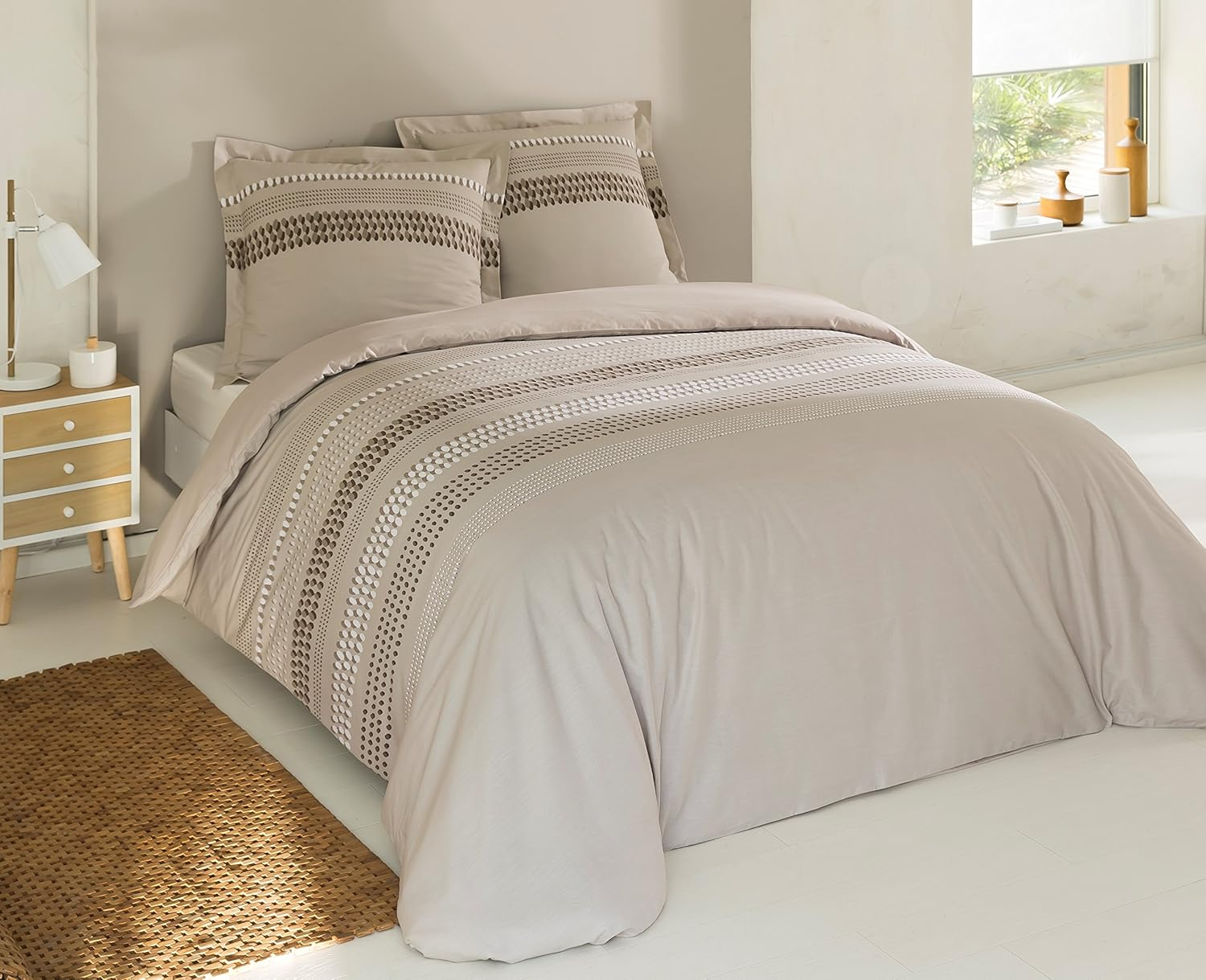 Vision - Anthony Bed Linen - Duvet Cover 140 X 200 Cm with 1 Pillowcase 65 X 65 Cm - 100% Cotton
