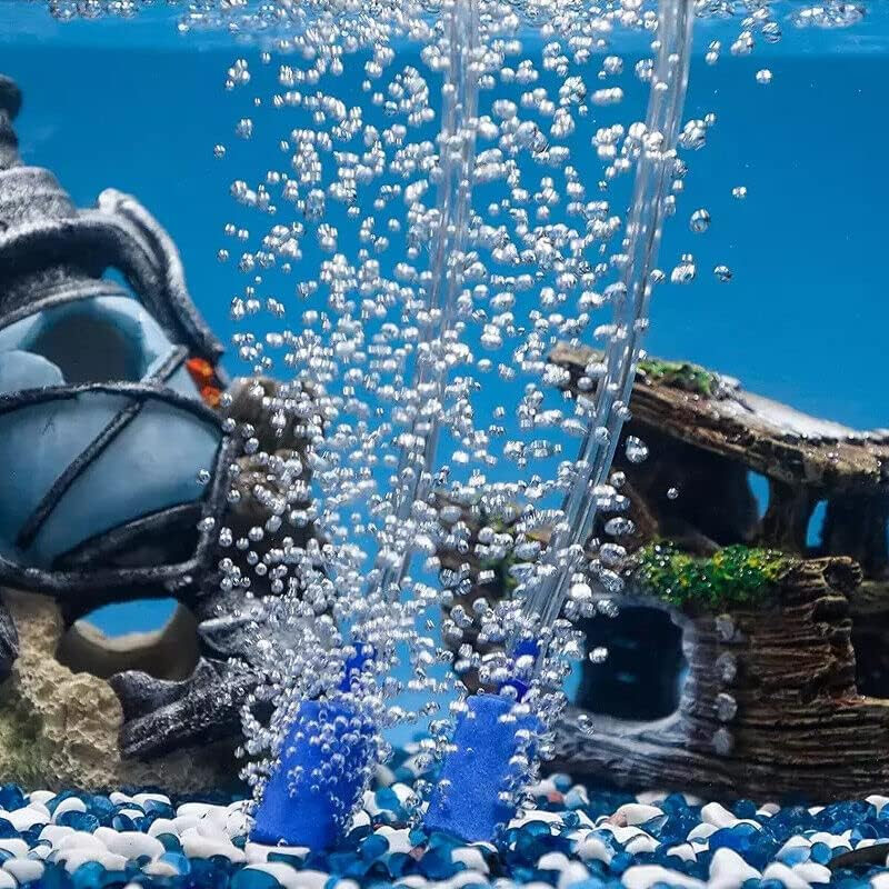 AIMALL 10PCS Aquarium Fish Tank Aerator Air Stone Diffuser Oxygen Bubbles Pump 2Colours, 0.16" Outer Dia, 0.098" Inner Dia - Enhances Water Filtration & Quality image number 5