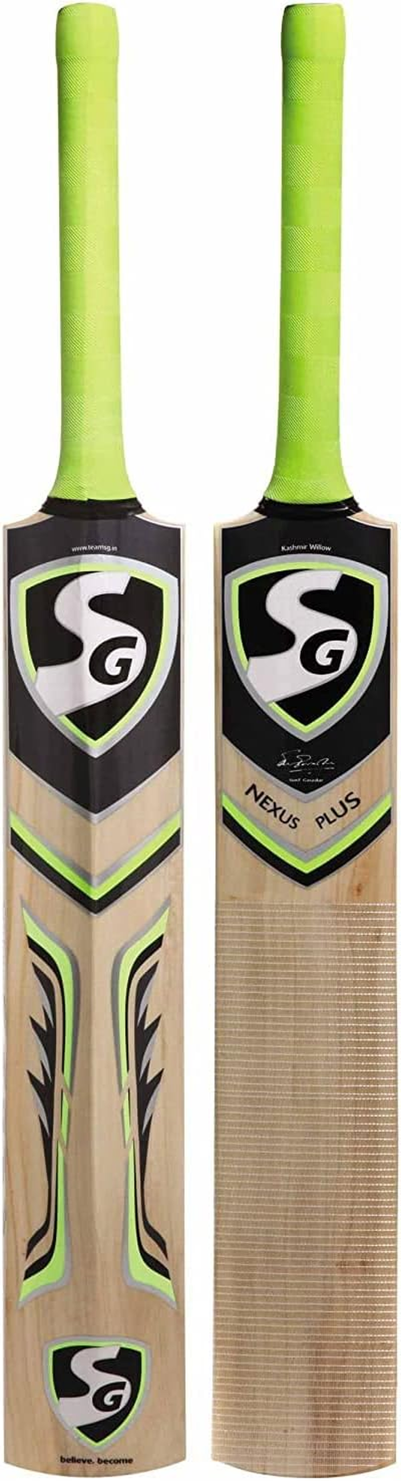 SG Nexus plus Cricket Bat for Mens and Boys (Beige, Size -4) | Material: Kashmir Willow | Lightweight | Free Cover | Ready to Play | for Intermediate Player | Ideal for Leather Ball image number 3