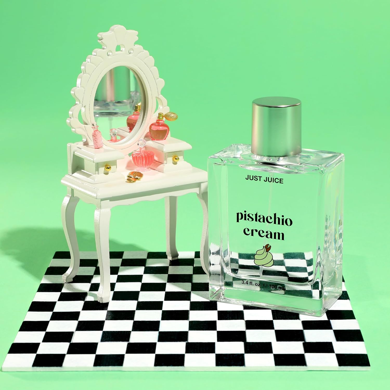 Just Juice Pistachio Cream - Gourmand Perfume for Women and Men - Notes of Pistachio, French Vanilla, and Creamy Woods - 100 Ml